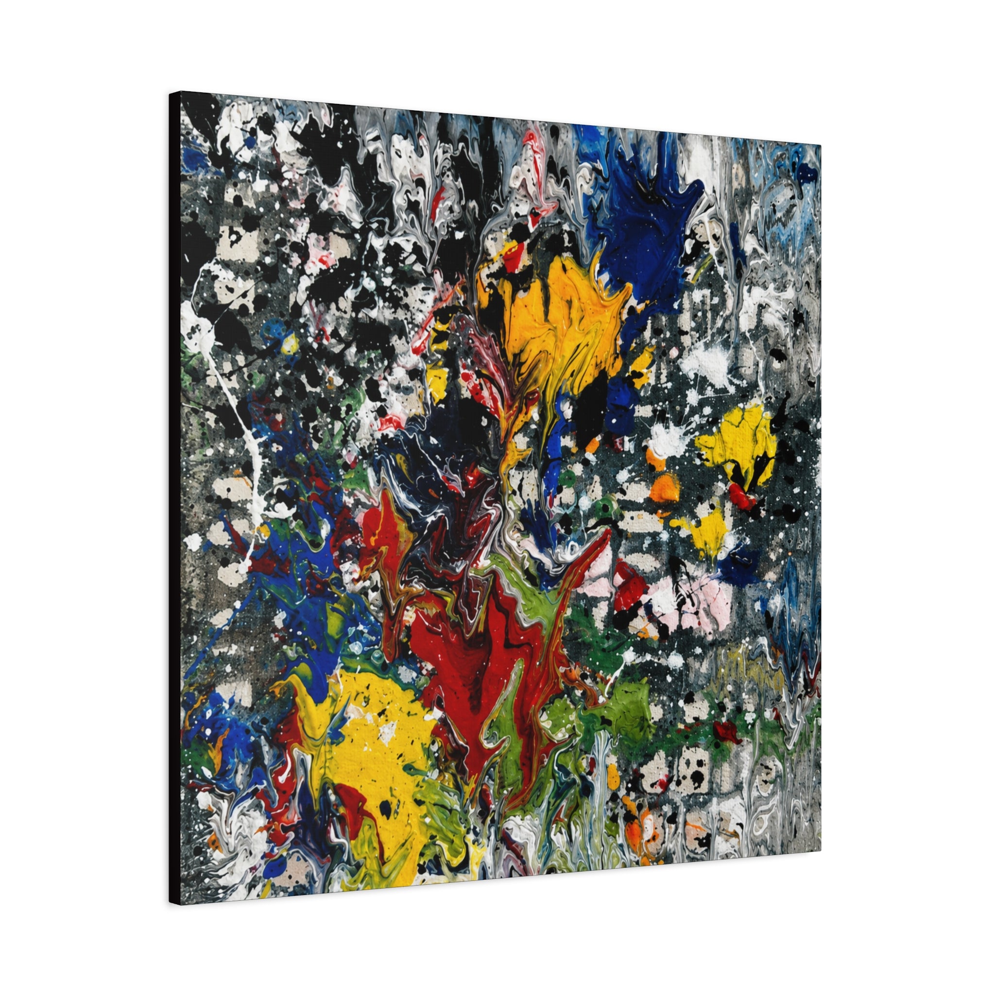 Abstract Floral Splash Matte Canvas Art - Stretched 1.25"