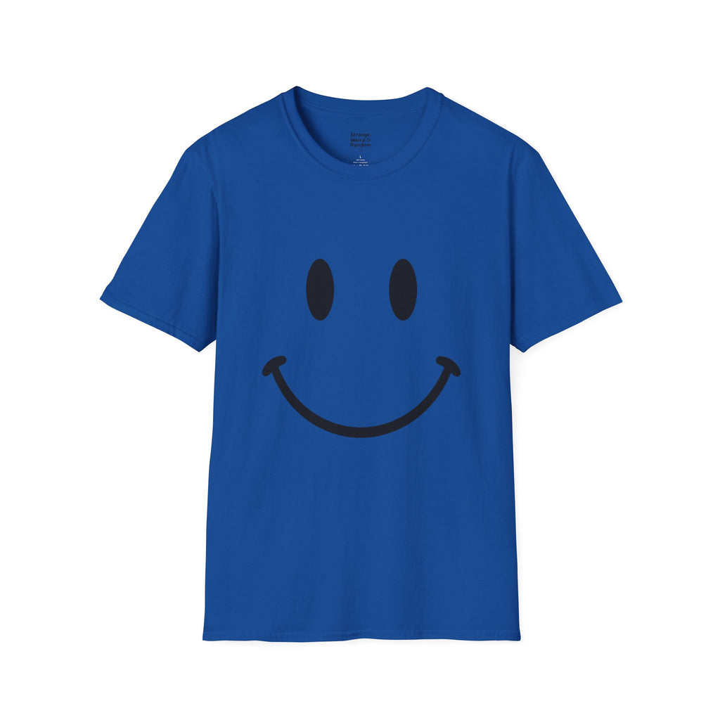 Large Black Smiley Face T-Shirt | Orange Graphic Tee