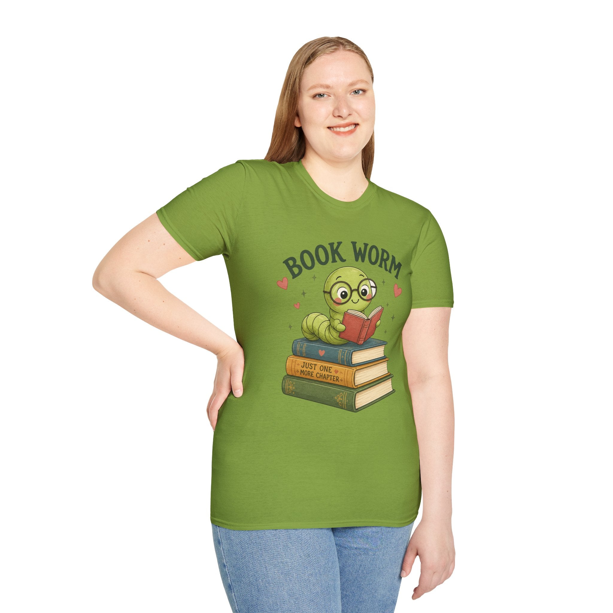 Book Worm T-Shirt — Cute Reading Worm Graphic Tee for Book Lovers
