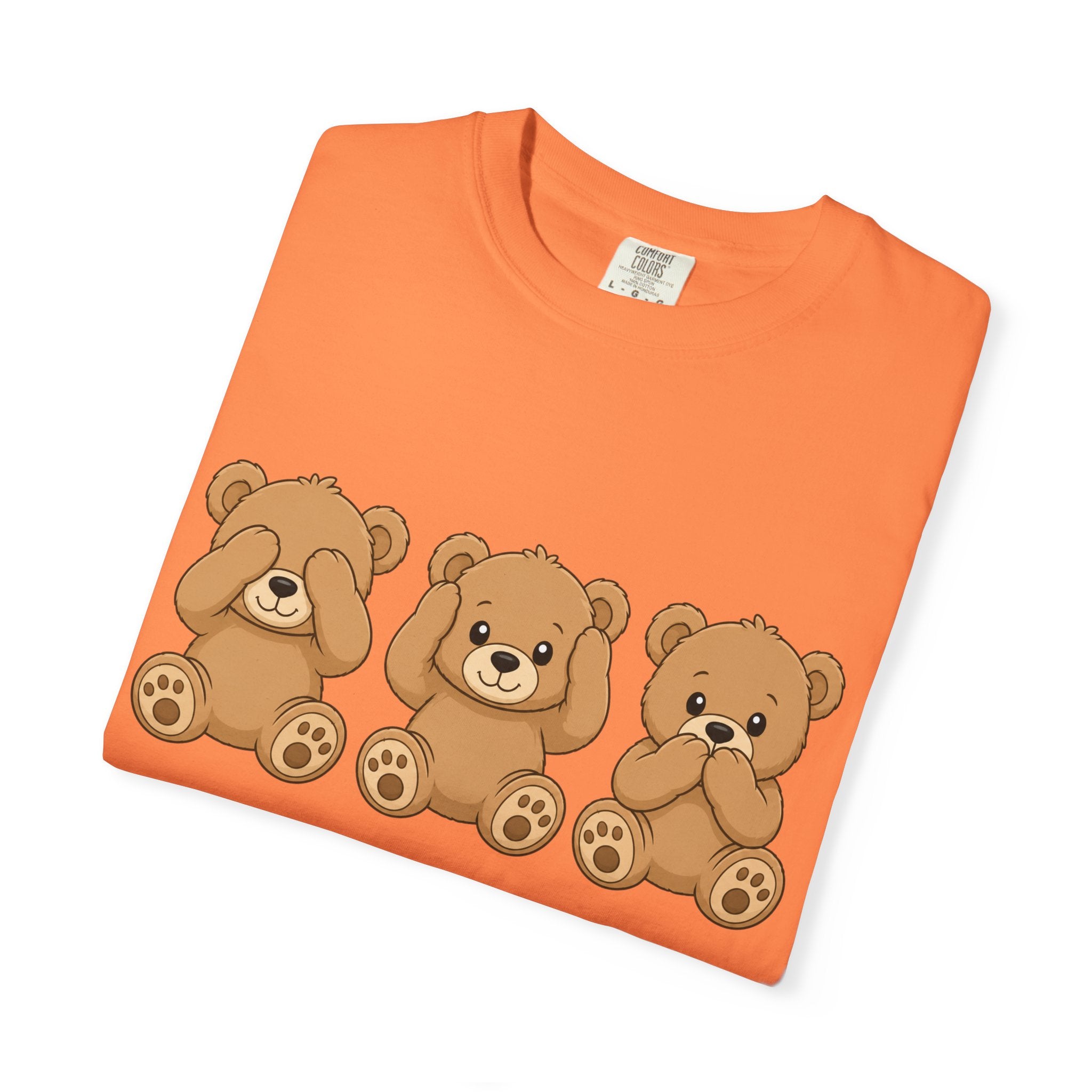 See No Evil Bears T‑Shirt — Cute Three Teddy Design, Cute Animal Tee for Kids & Adults