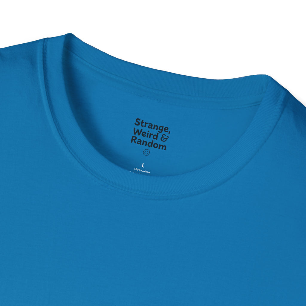 Laugh Don't Panic T-Shirt | Smiley Peace Sign Typography