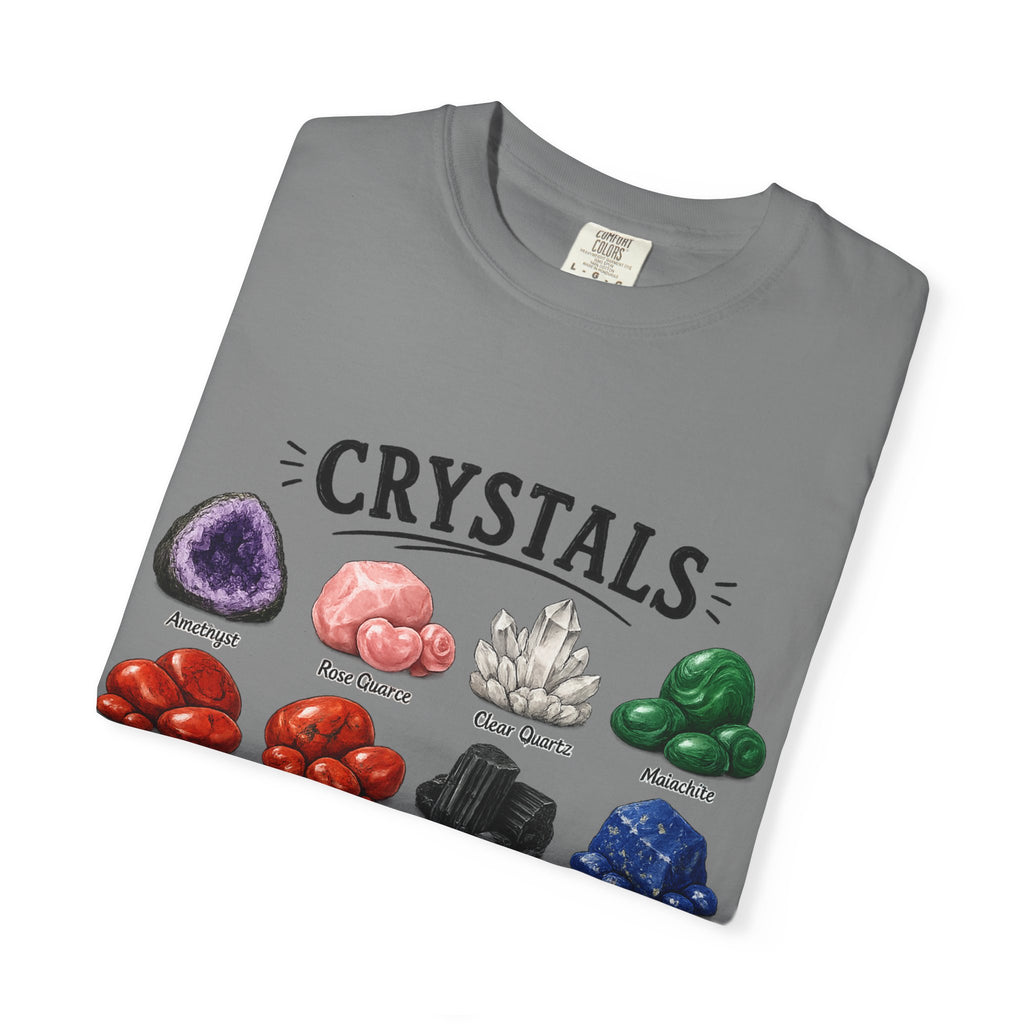 Crystal Guide T-Shirt — Illustrated Gemstone Chart Tee