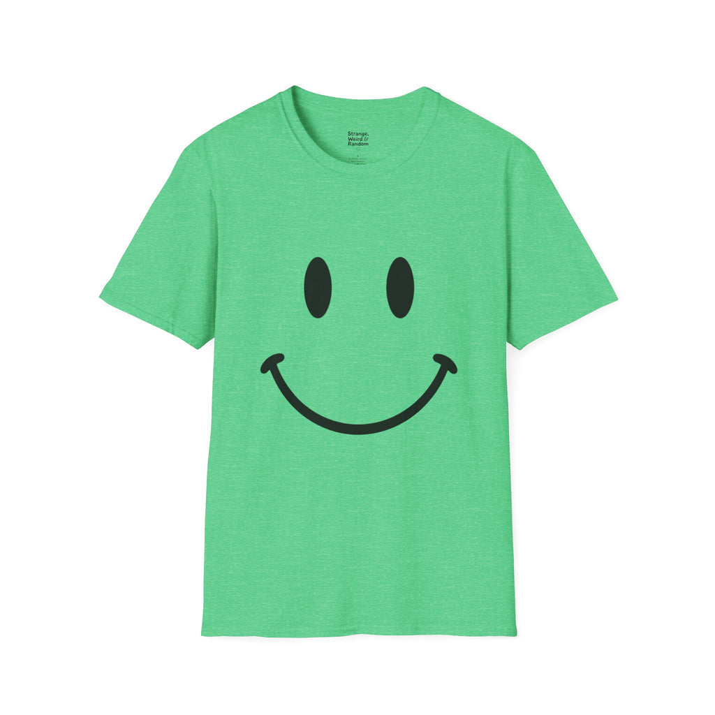 Large Black Smiley Face T-Shirt | Orange Graphic Tee