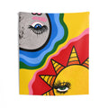 Sun & Moon Wall Tapestry — Colorful Psychedelic Celestial Decor