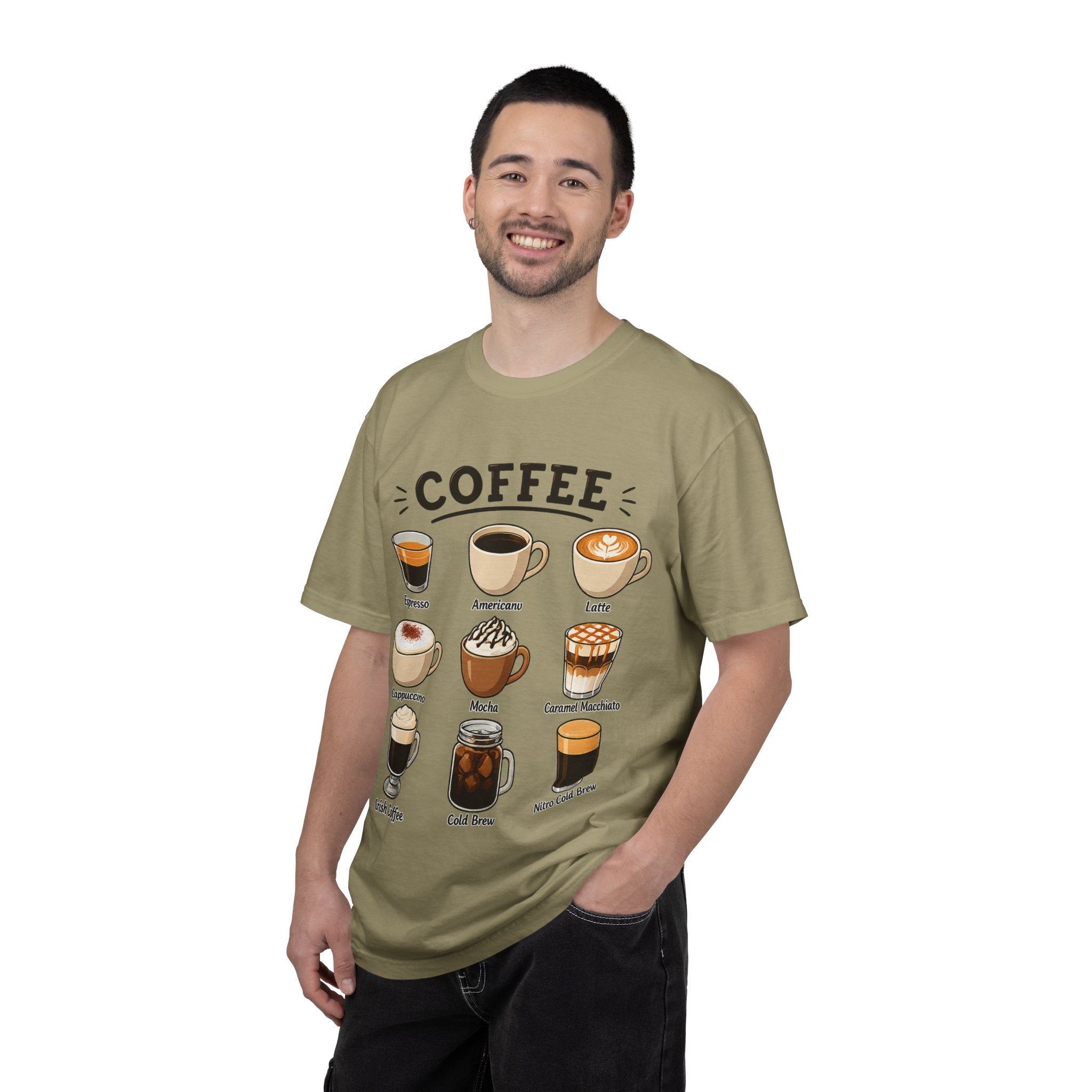 Coffee Types T-Shirt — Illustrated Coffee Guide Tee