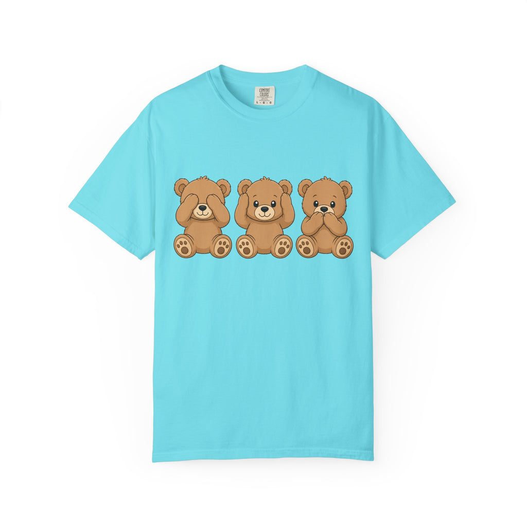 See No Evil Bears T‑Shirt — Cute Three Teddy Design, Cute Animal Tee for Kids & Adults