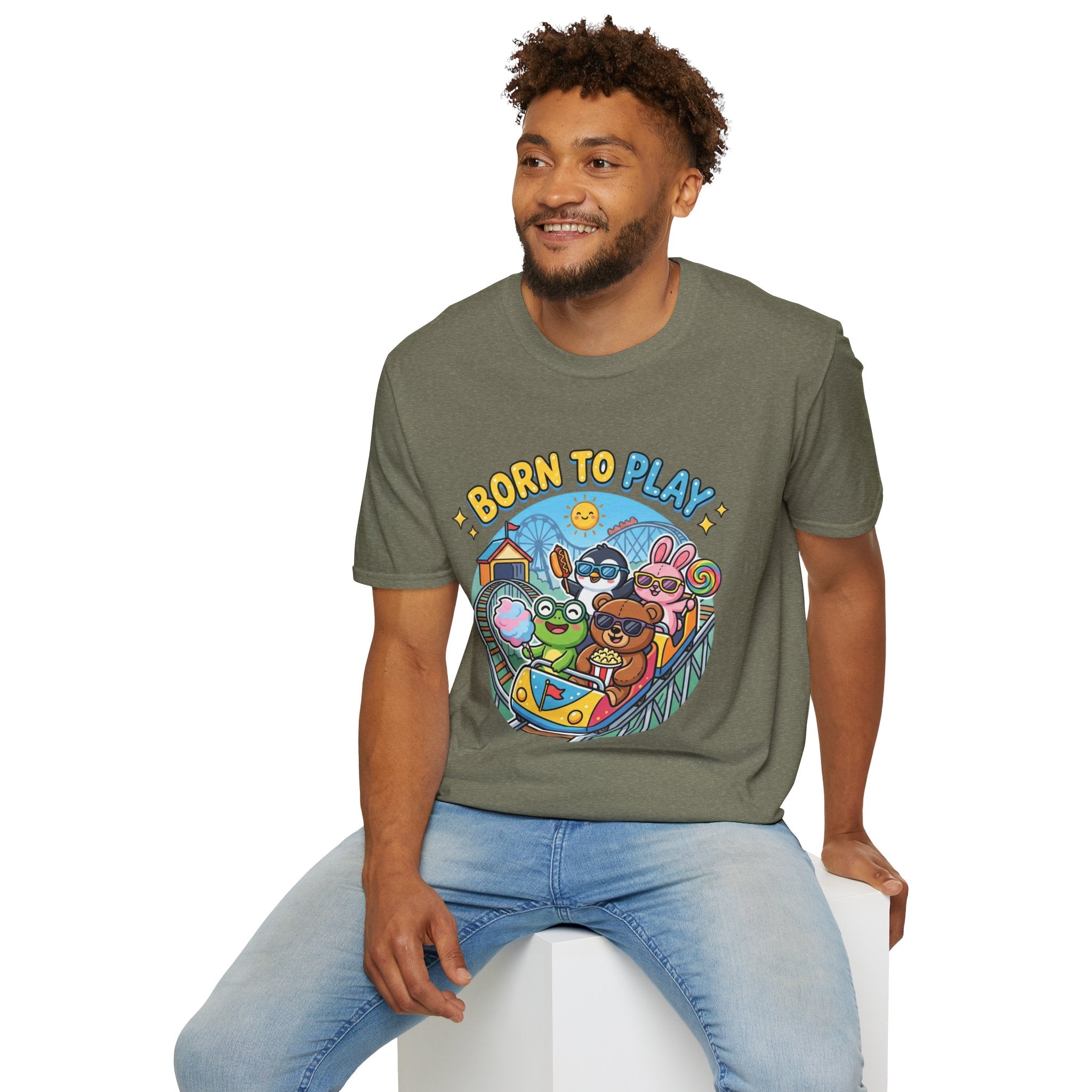 Born to Play T-Shirt — Cute Cartoon Animals Gaming & Playtime Tee
