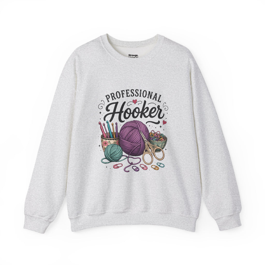 Professional Hooker Crochet  yarn crewneck sweatshirt | crochet hooks, yarn art