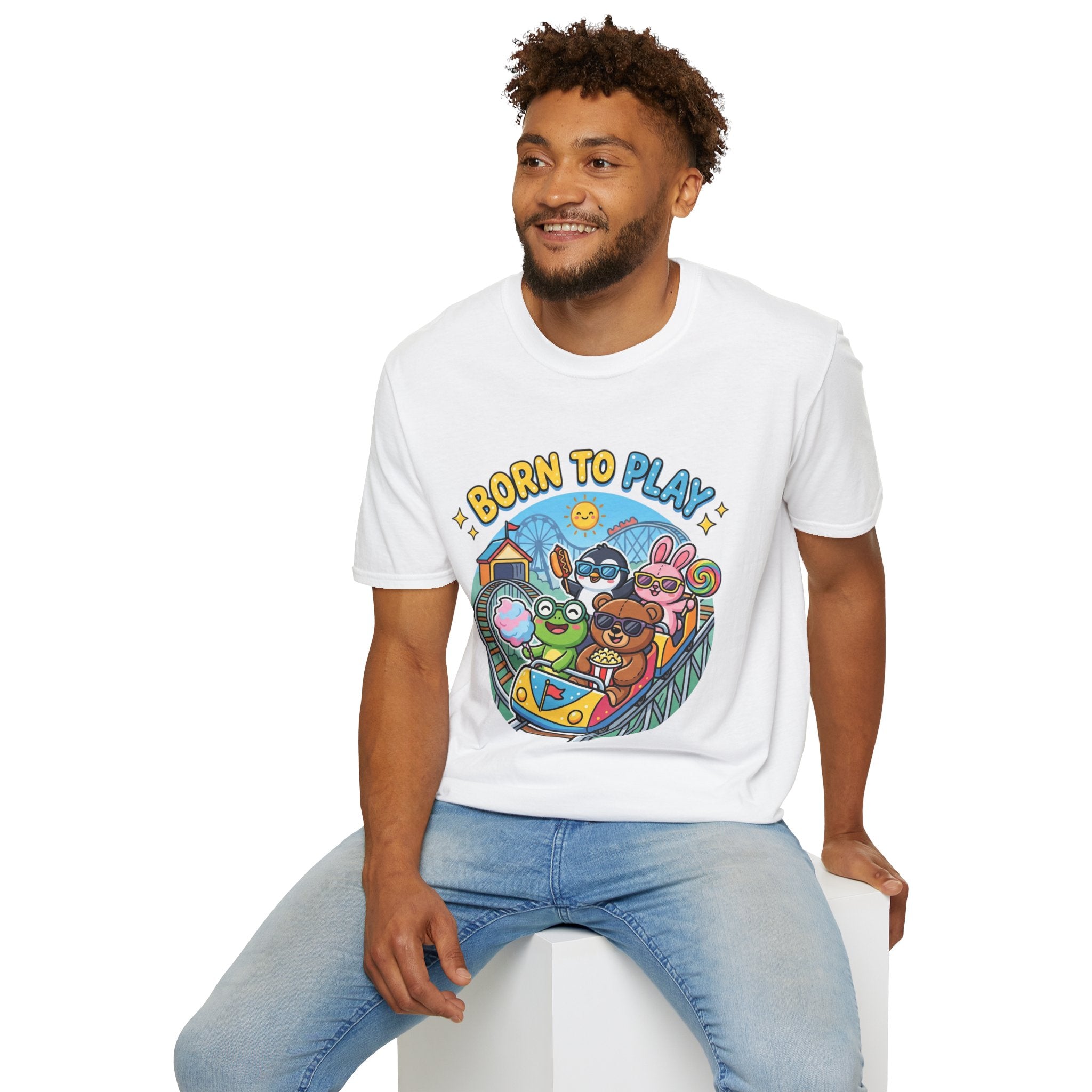 Born to Play T-Shirt — Cute Cartoon Animals Gaming & Playtime Tee