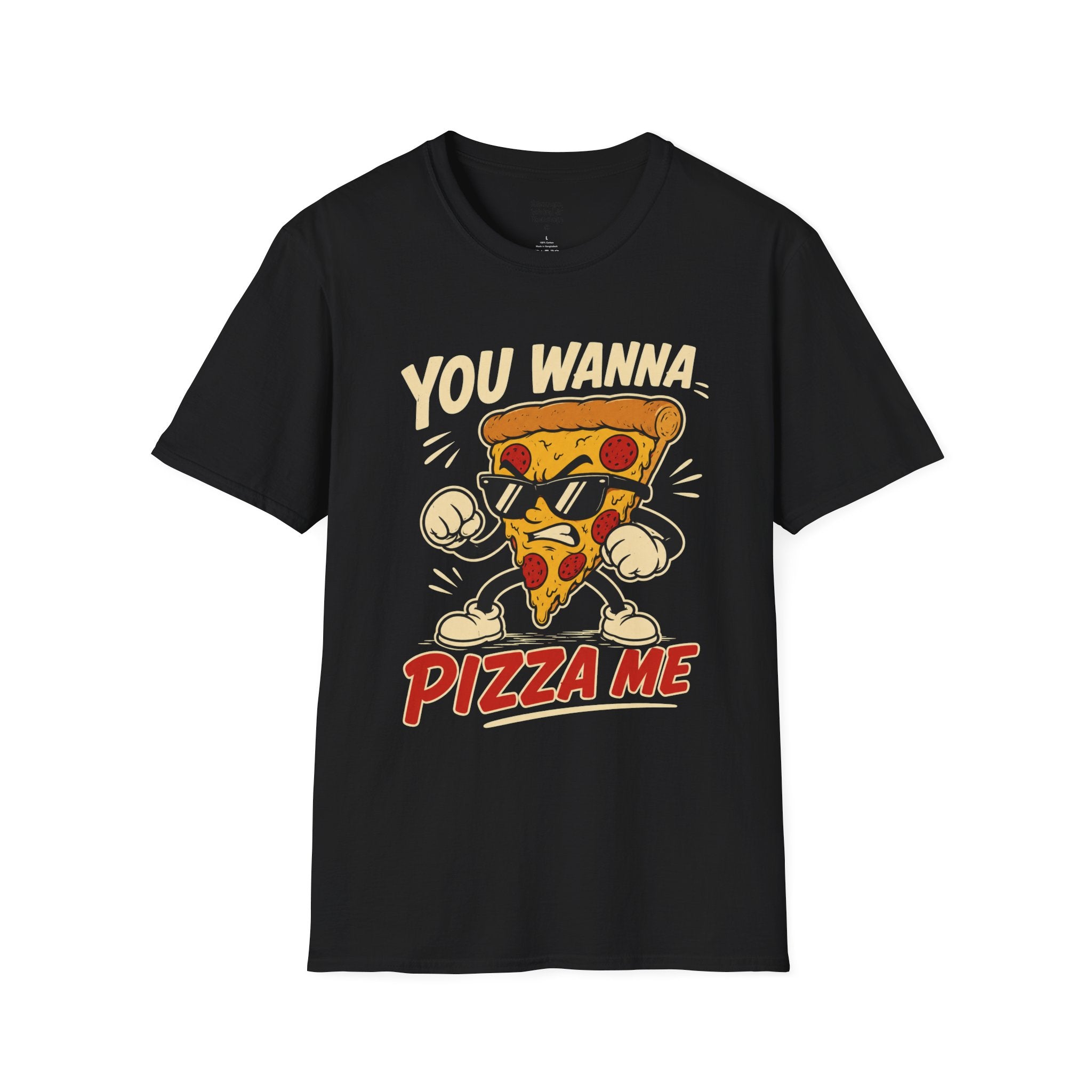 You Wanna Pizza Me T-Shirt | Retro Cartoon Pizza Slice Graphic