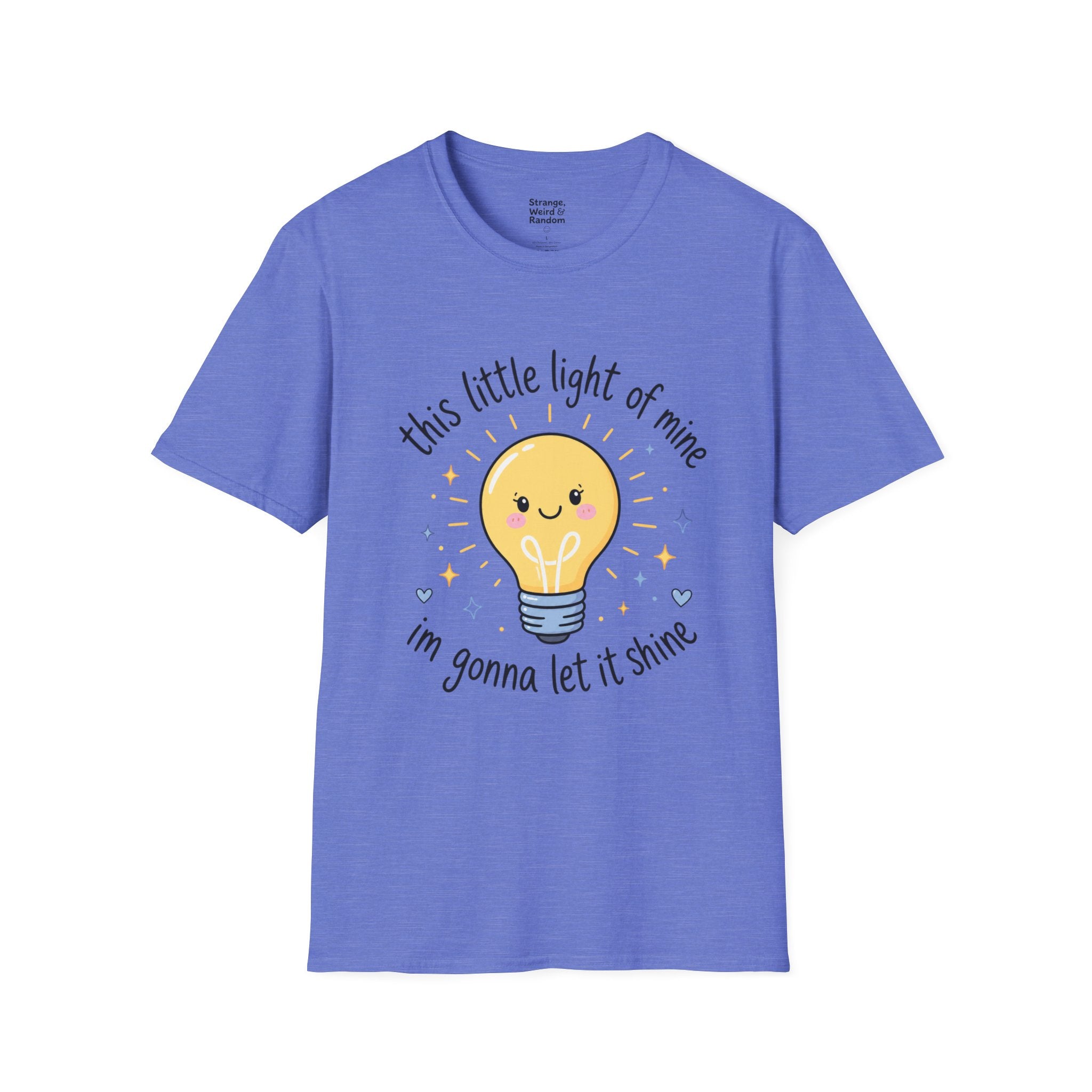T-Shirt — "This Little Light of Mine" Cute Smiling Lightbulb Inspirational Tee