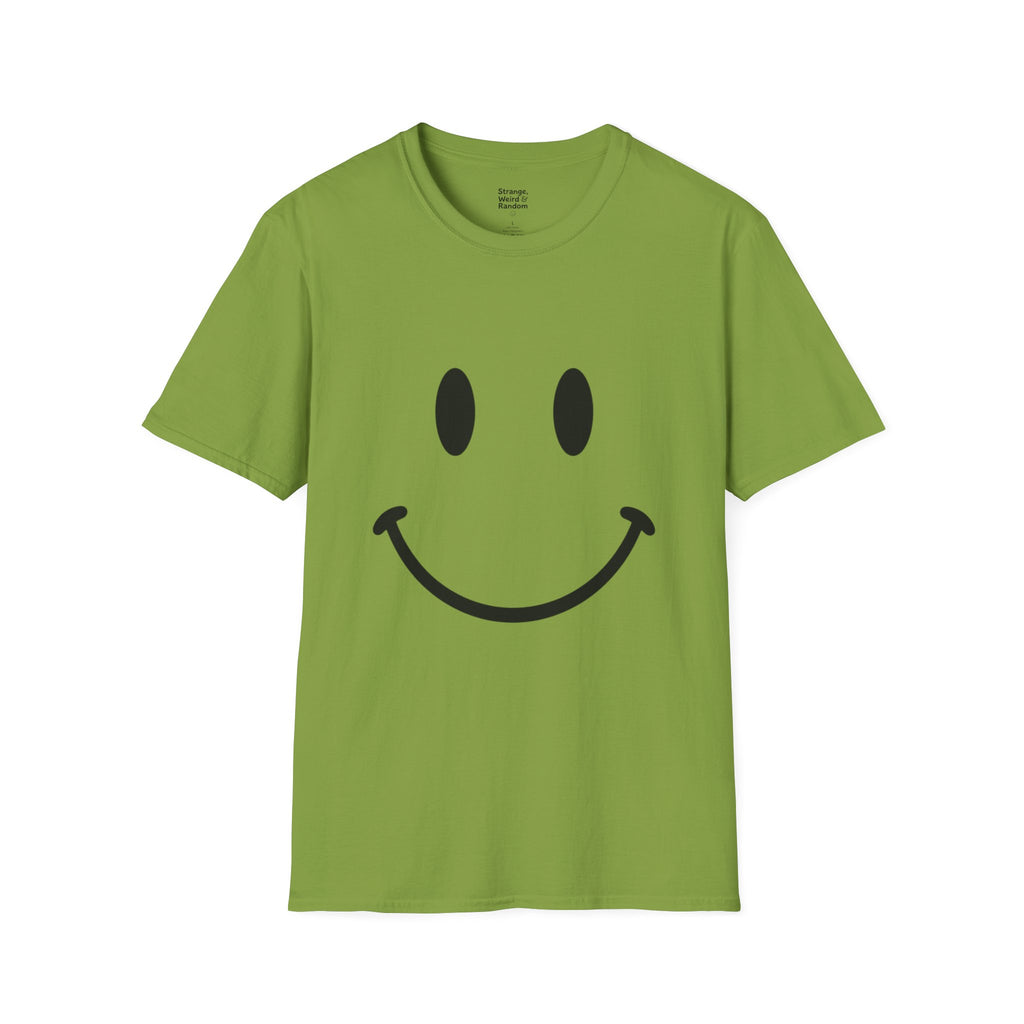 Large Black Smiley Face T-Shirt | Orange Graphic Tee