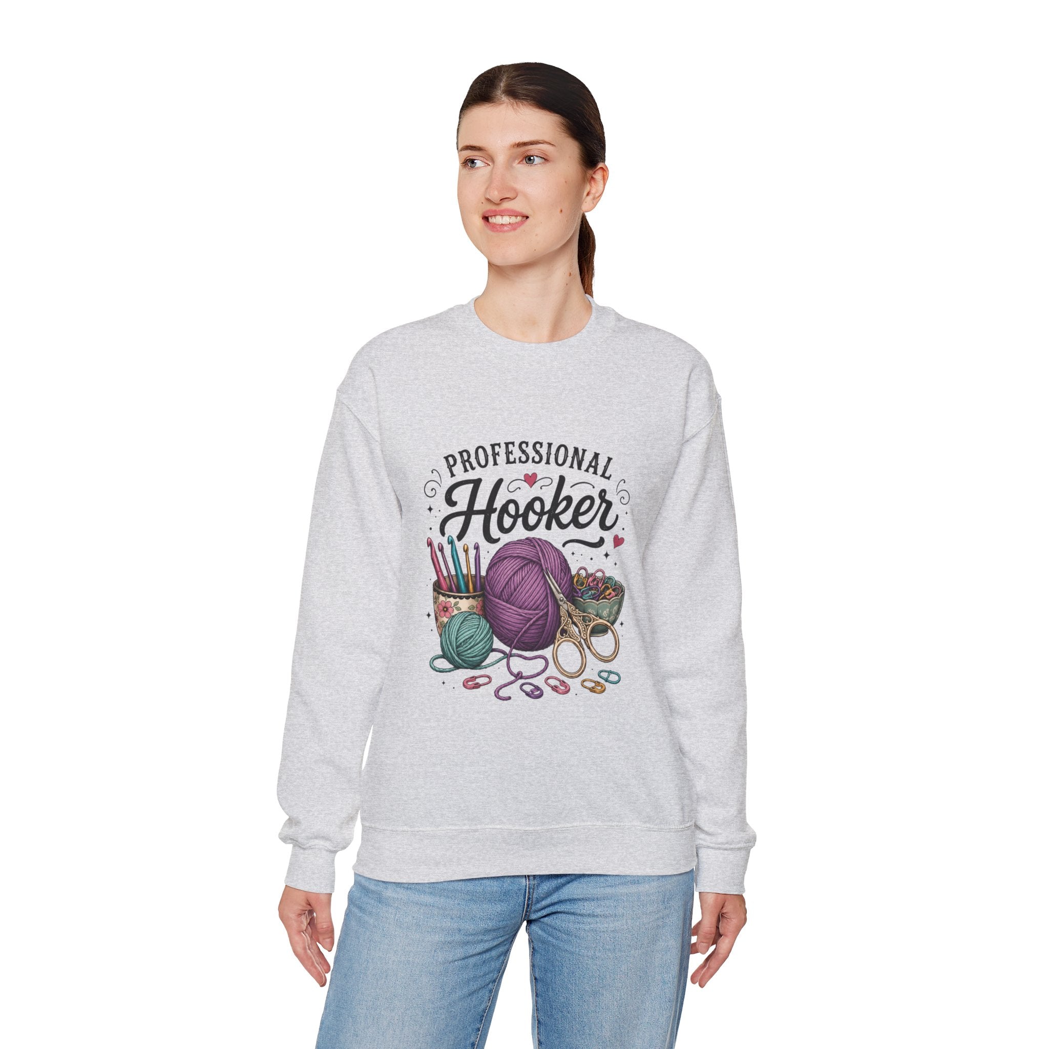Professional Hooker Crochet  yarn crewneck sweatshirt | crochet hooks, yarn art