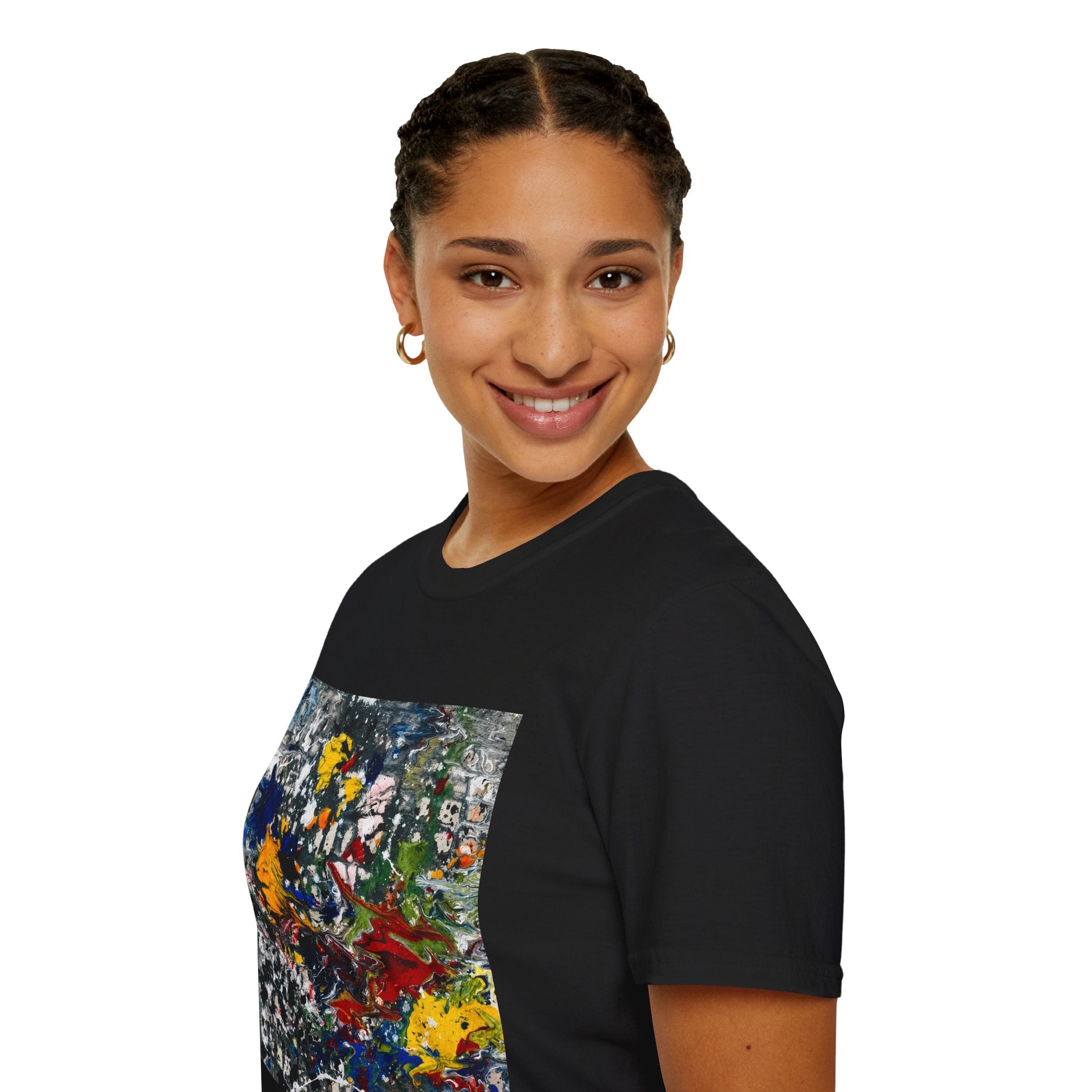 Abstract Color Splash Painting T-Shirt | Abstract Art Tee