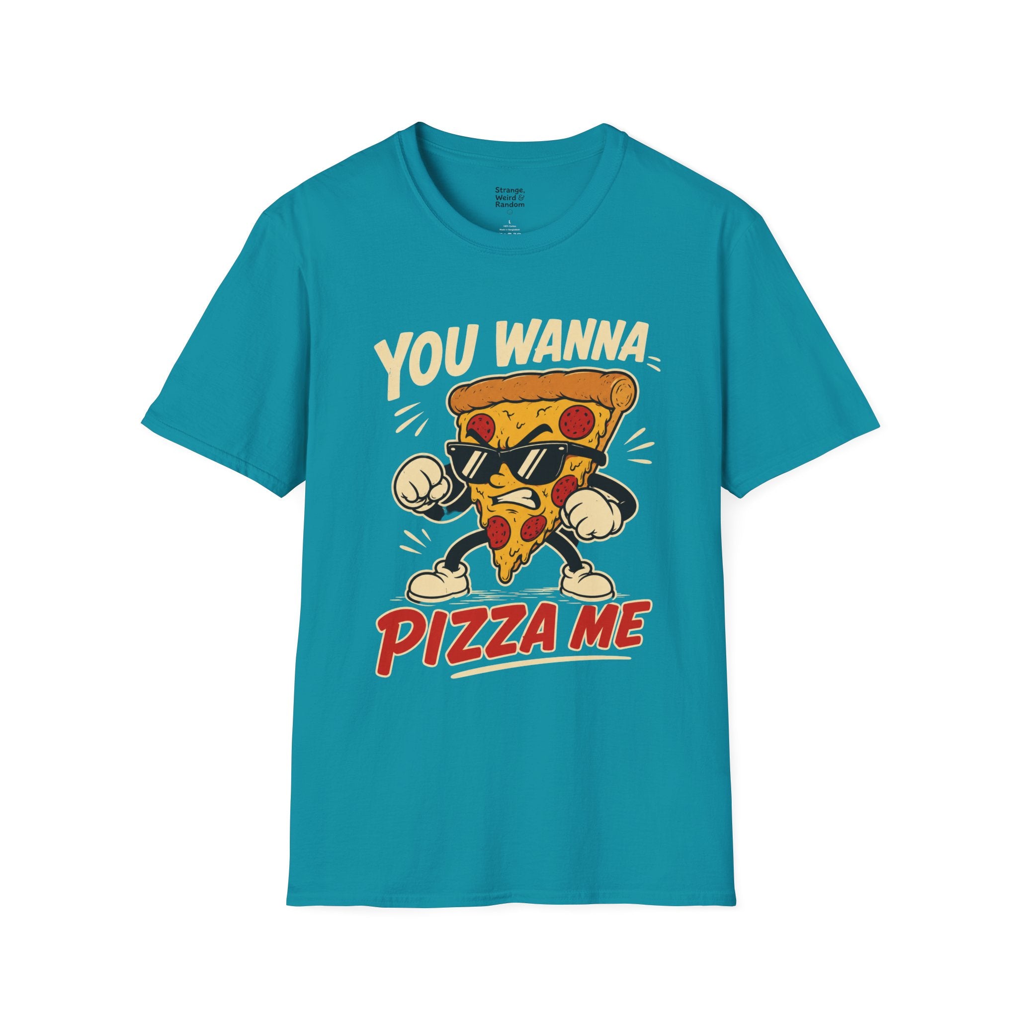 You Wanna Pizza Me T-Shirt | Retro Cartoon Pizza Slice Graphic