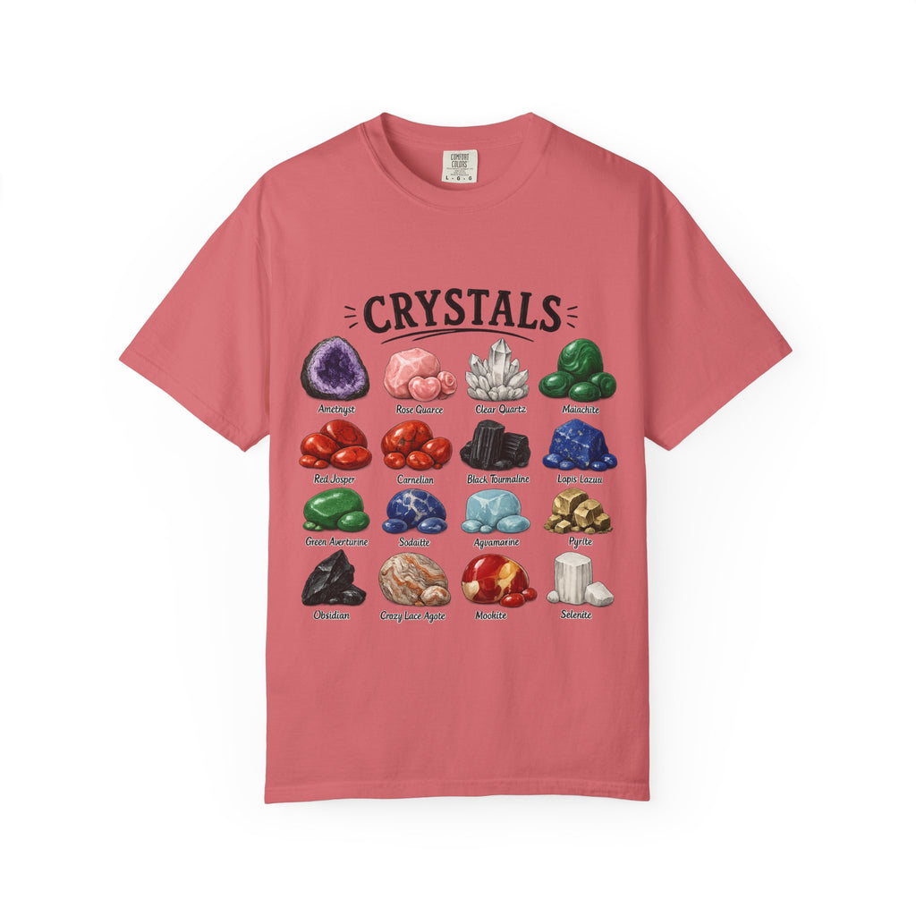Crystal Guide T-Shirt — Illustrated Gemstone Chart Tee
