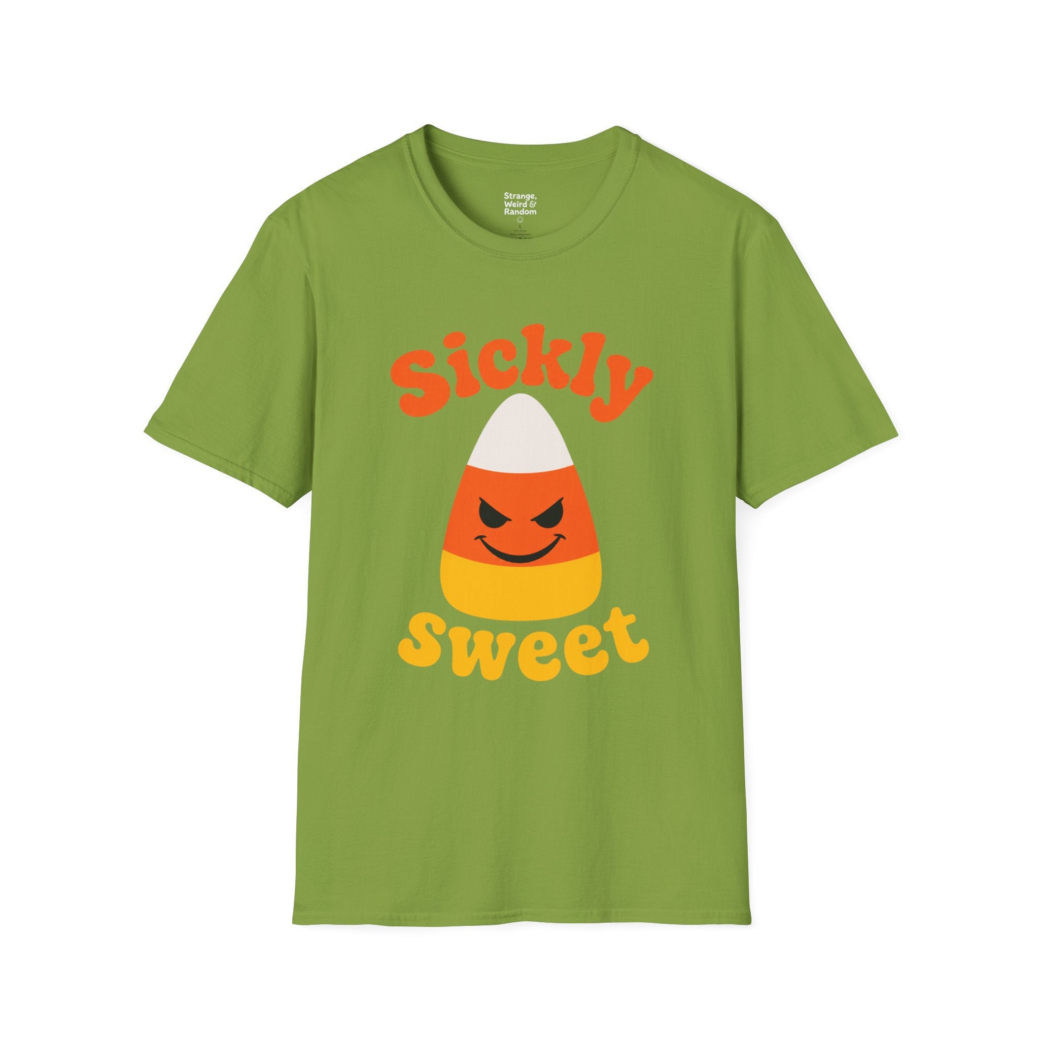 Sickly Sweet Candy Corn T-Shirt | Halloween Retro Orange Typography