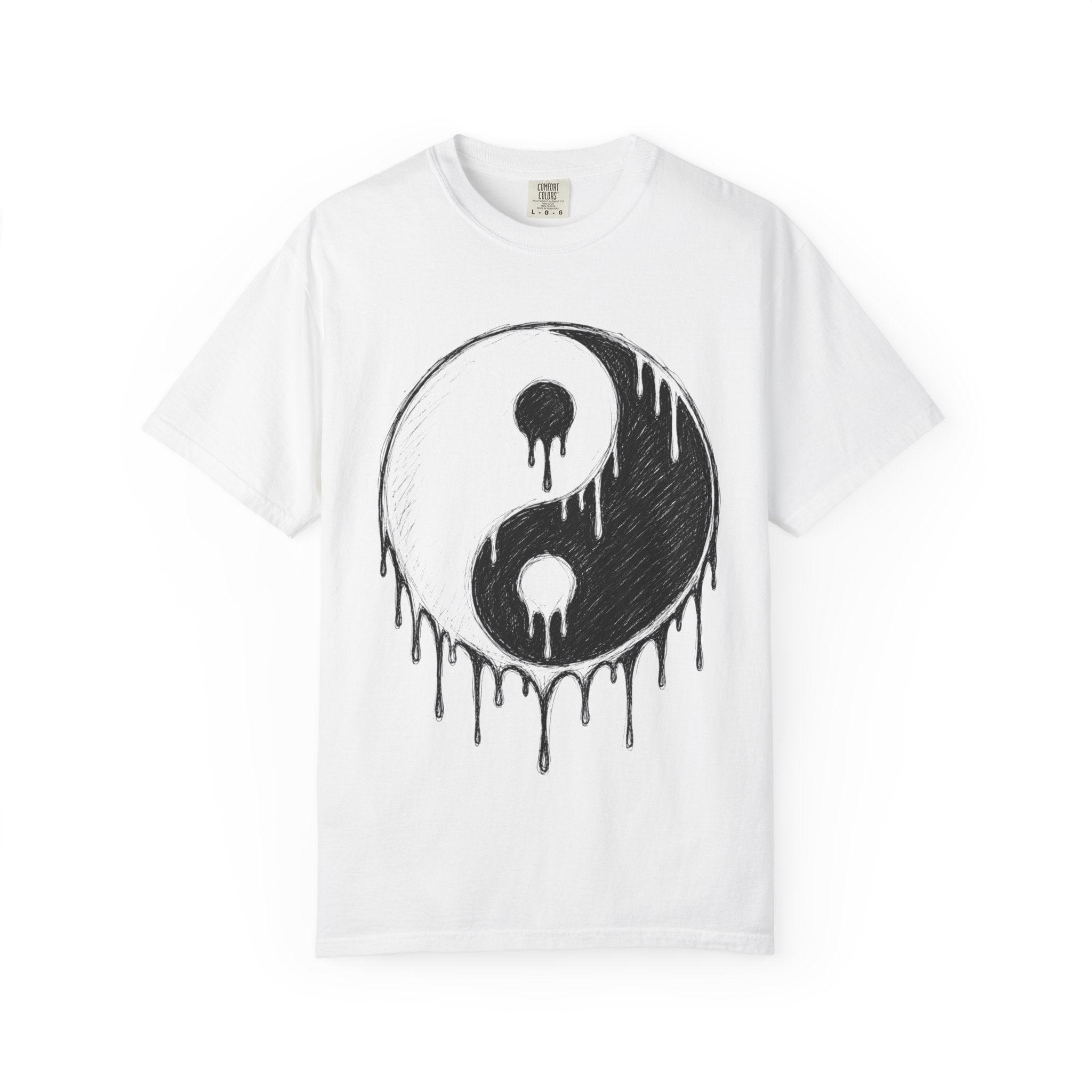 Yin Yang Drip Tee — Grunge Yin-Yang Graphic T-Shirt