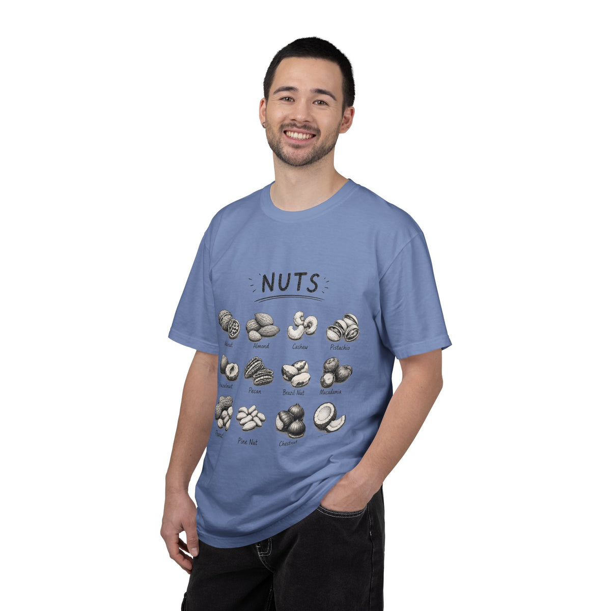 Nuts Illustrated T-Shirt — Vintage Botanical Nut Chart Tee