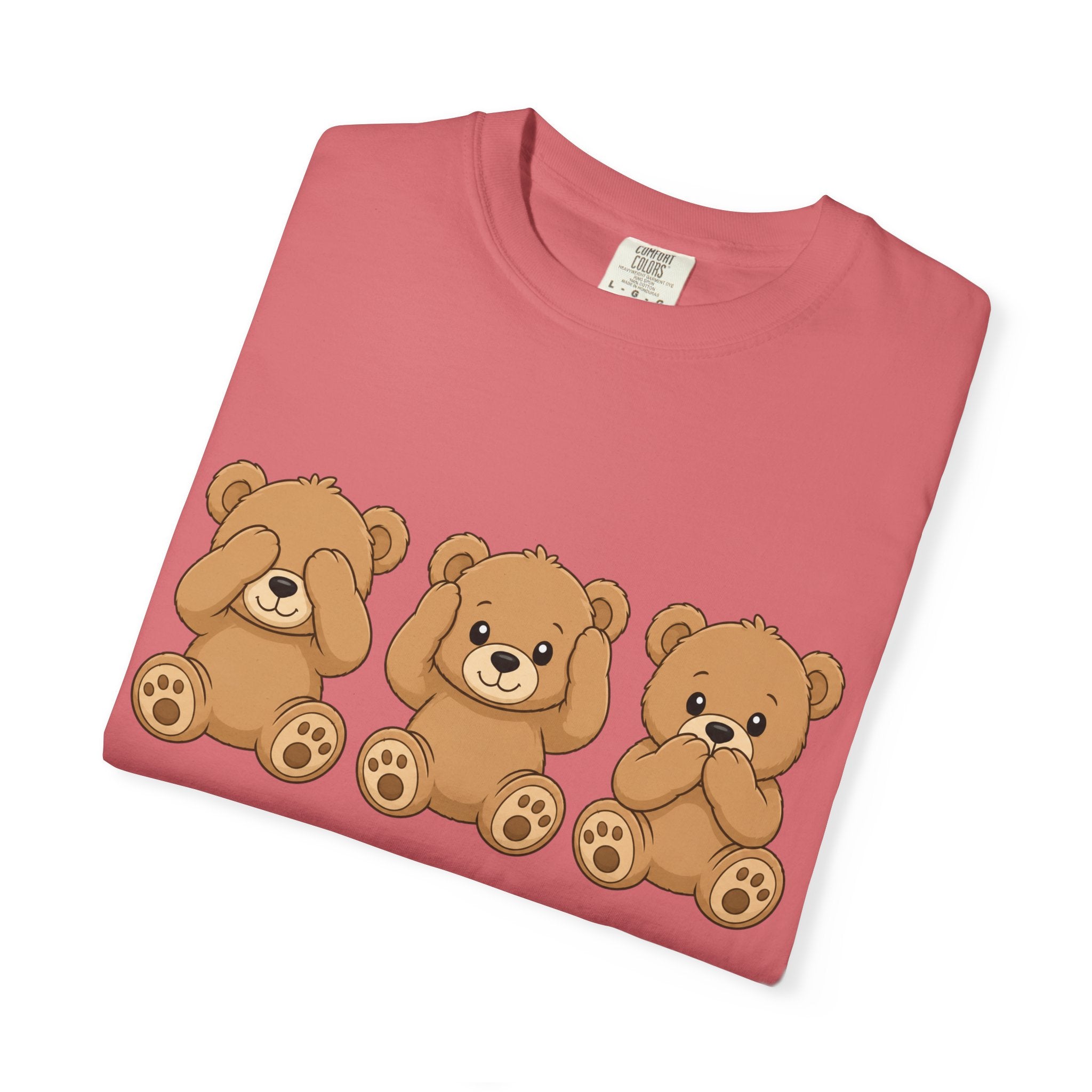 See No Evil Bears T‑Shirt — Cute Three Teddy Design, Cute Animal Tee for Kids & Adults