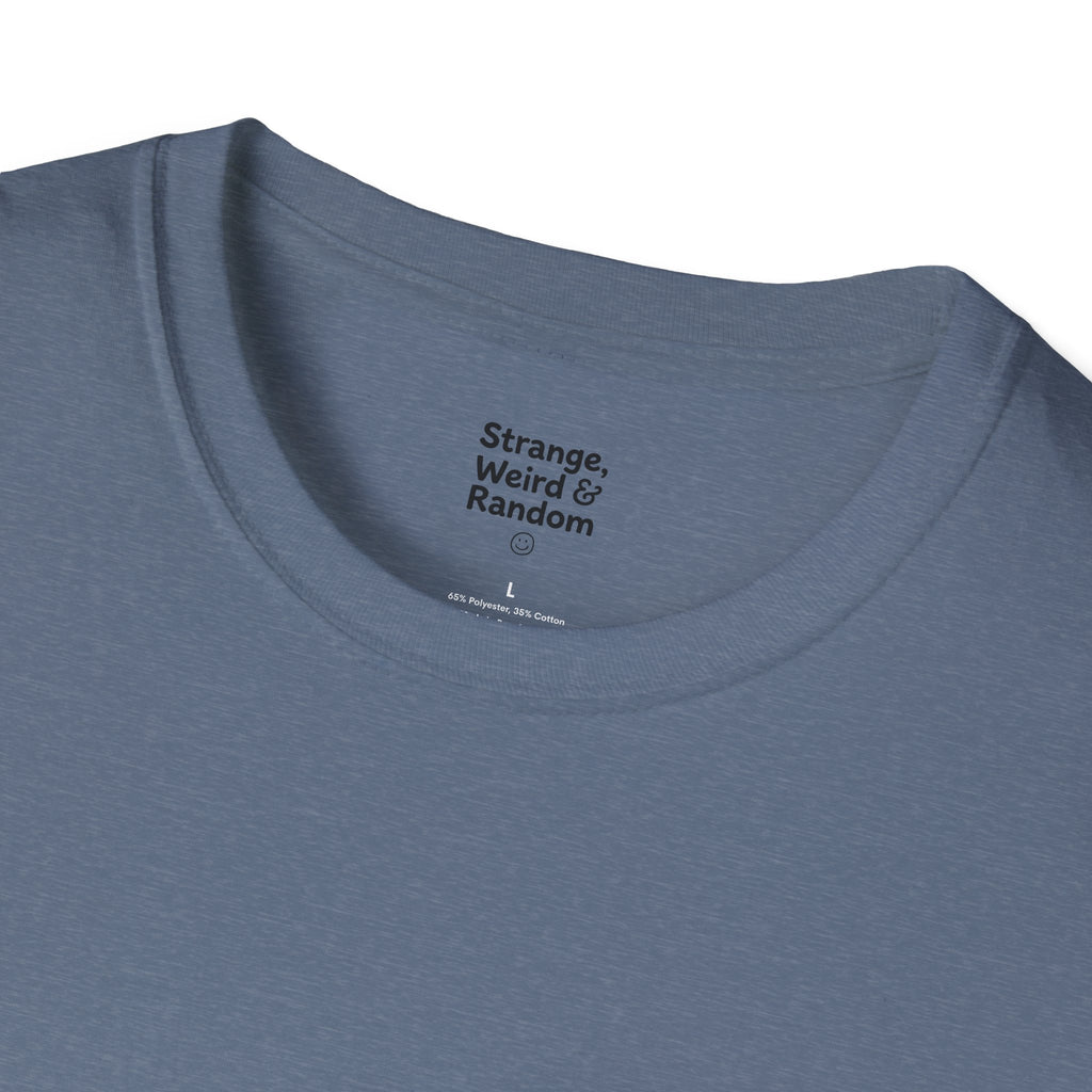 Laugh Don't Panic T-Shirt | Smiley Peace Sign Typography