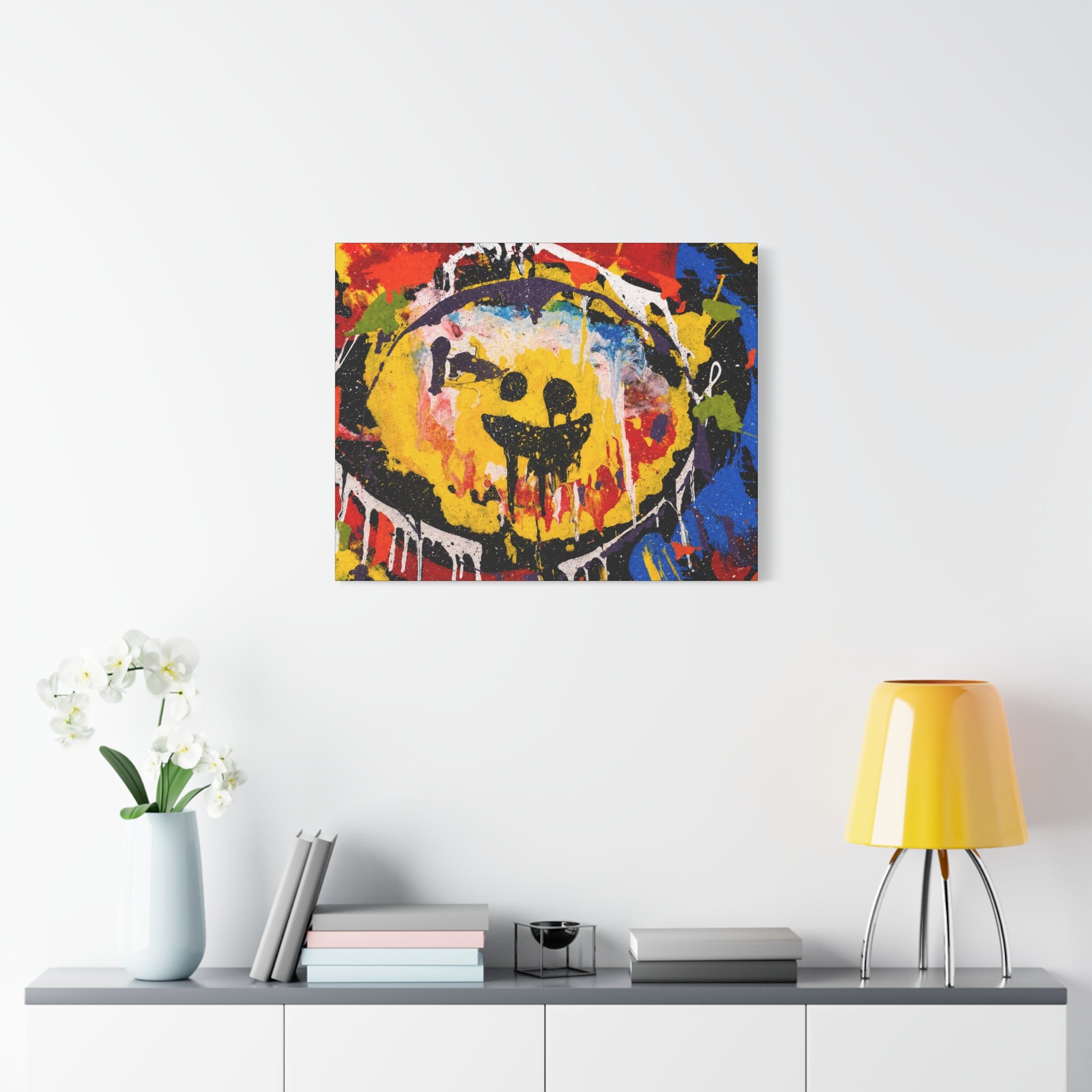 Abstract Graffiti Smile Canvas