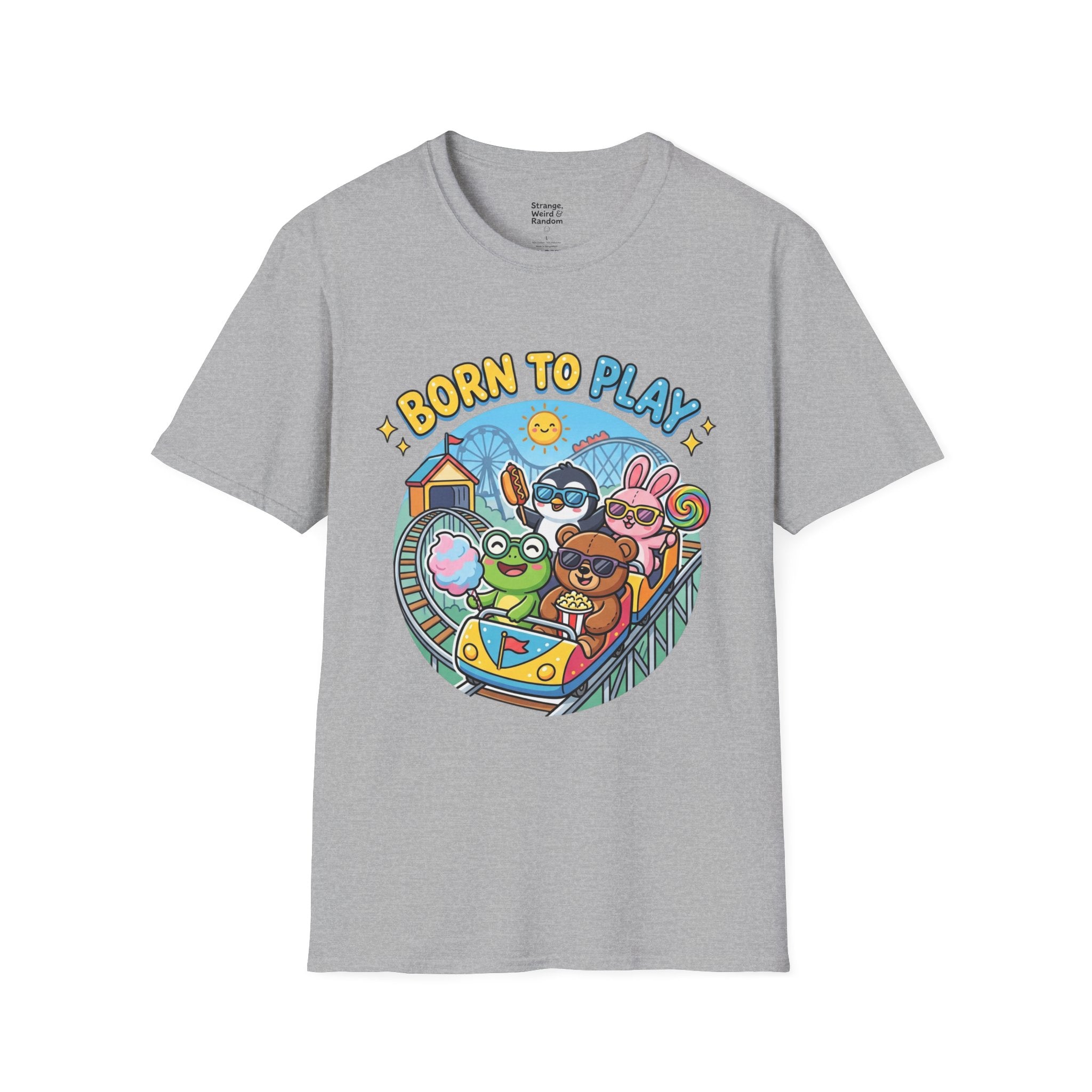 Born to Play T-Shirt — Cute Cartoon Animals Gaming & Playtime Tee
