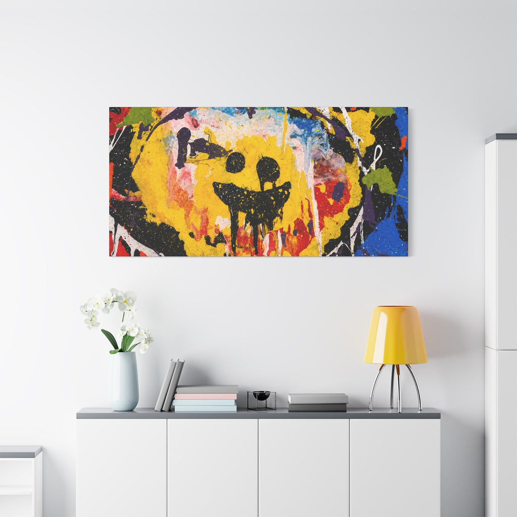 Abstract Graffiti Smile Canvas