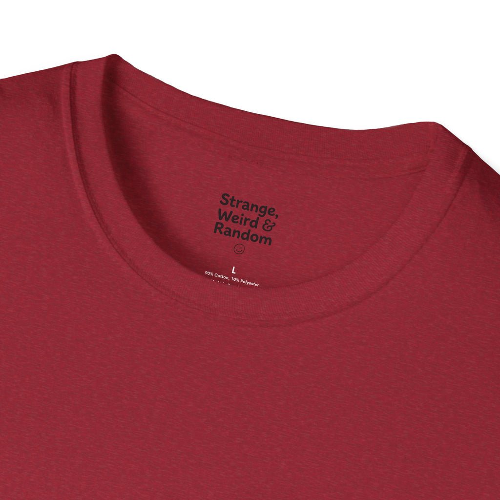 Laugh Don't Panic T-Shirt | Smiley Peace Sign Typography