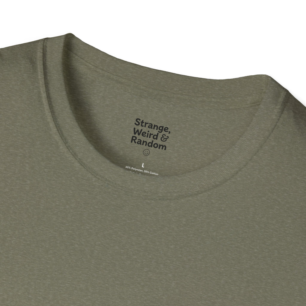 Laugh Don't Panic T-Shirt | Smiley Peace Sign Typography