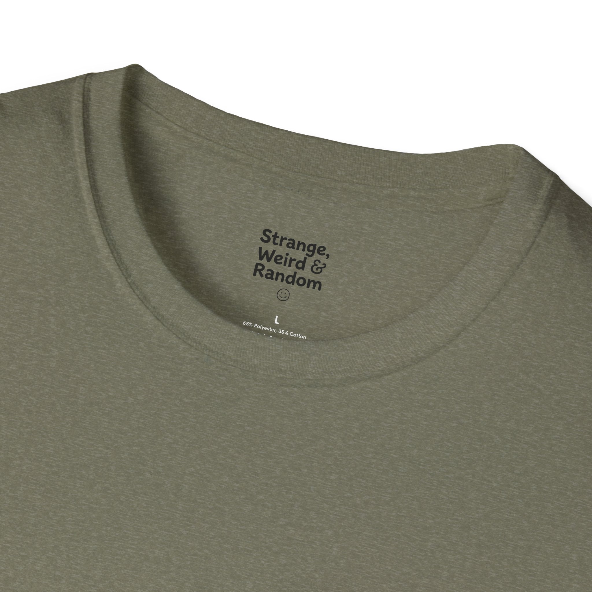 Laugh Don't Panic T-Shirt | Smiley Peace Sign Typography