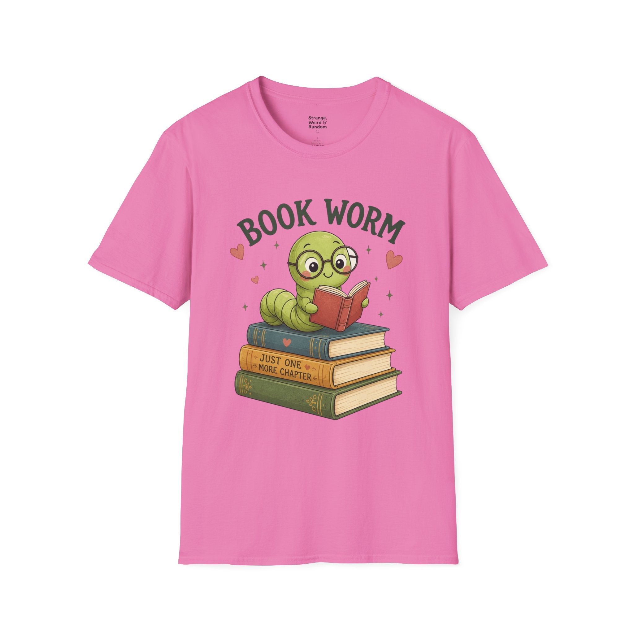 Book Worm T-Shirt — Cute Reading Worm Graphic Tee for Book Lovers