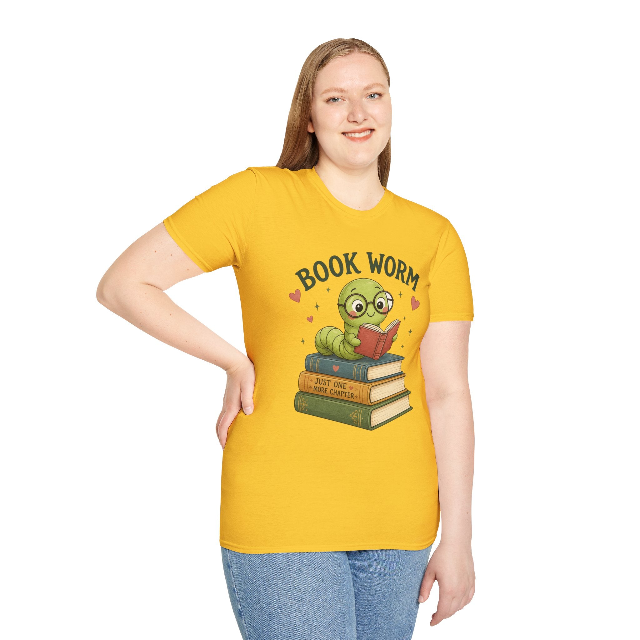 Book Worm T-Shirt — Cute Reading Worm Graphic Tee for Book Lovers