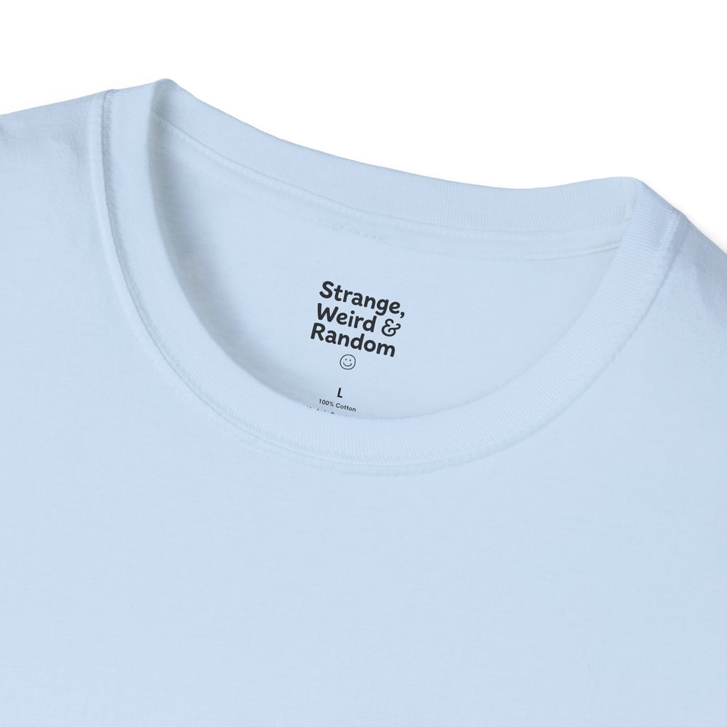 Laugh Don't Panic T-Shirt | Smiley Peace Sign Typography