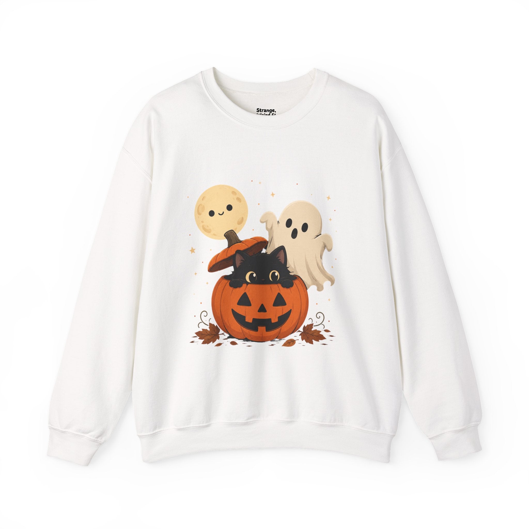 Cute Halloween Pumpkin Cat Ghosts Sweatshirt