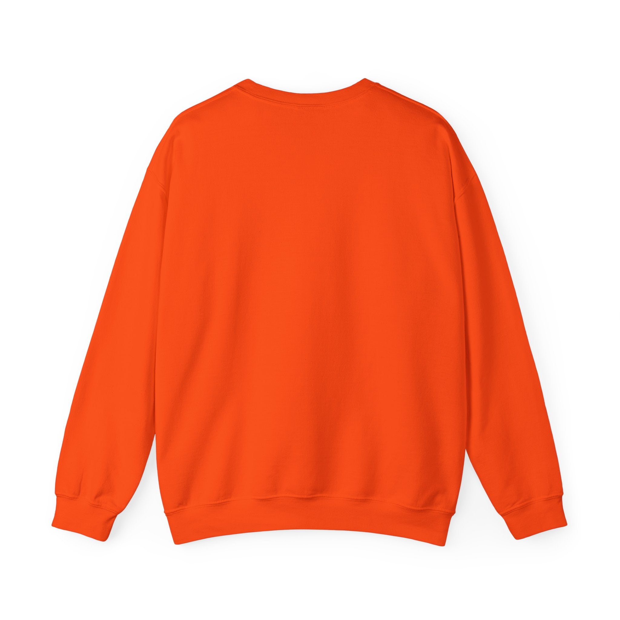 Jack-o'-Lantern Pumpkin Crewneck Sweatshirt — Halloween Orange Pullover