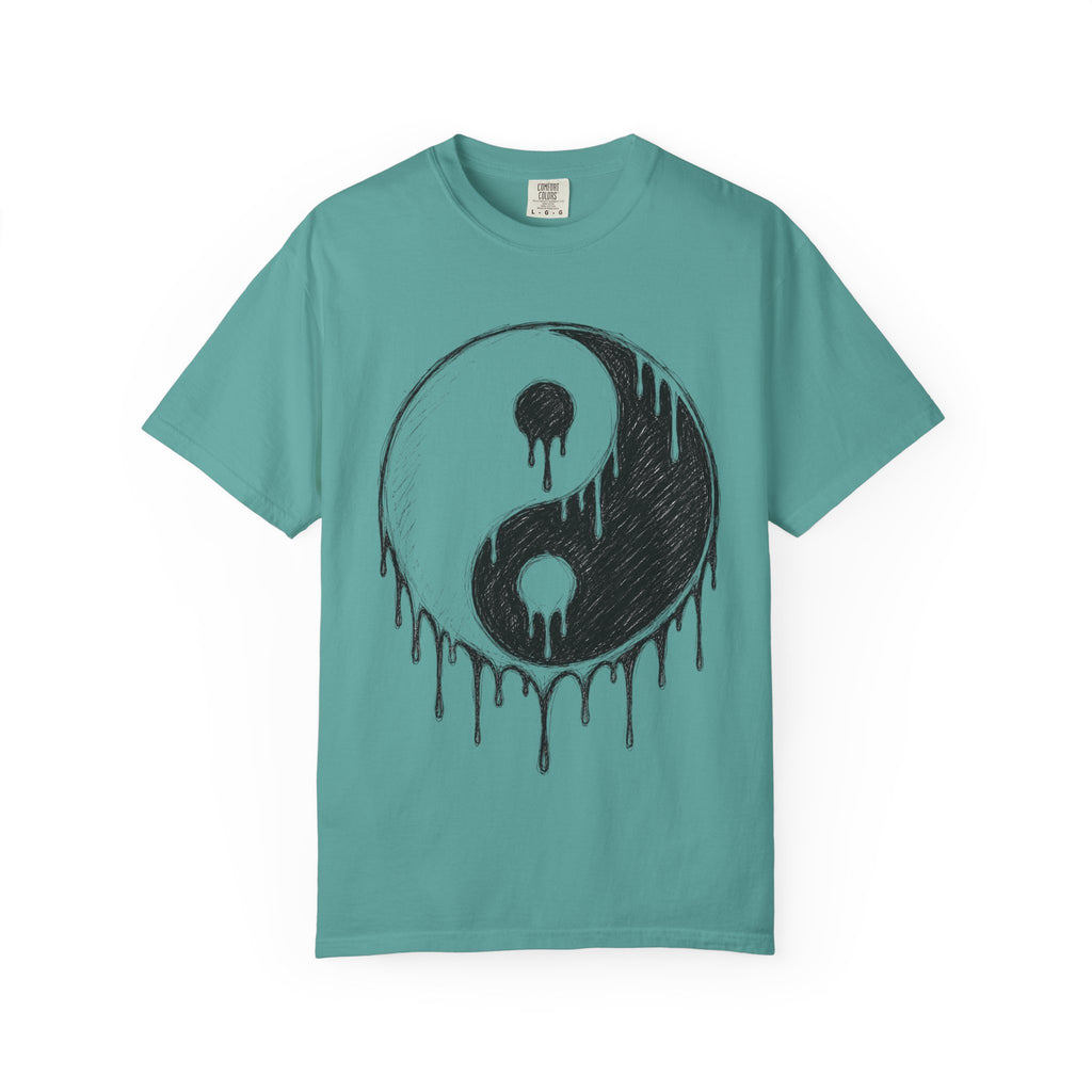 Yin Yang Drip Tee — Grunge Yin-Yang Graphic T-Shirt