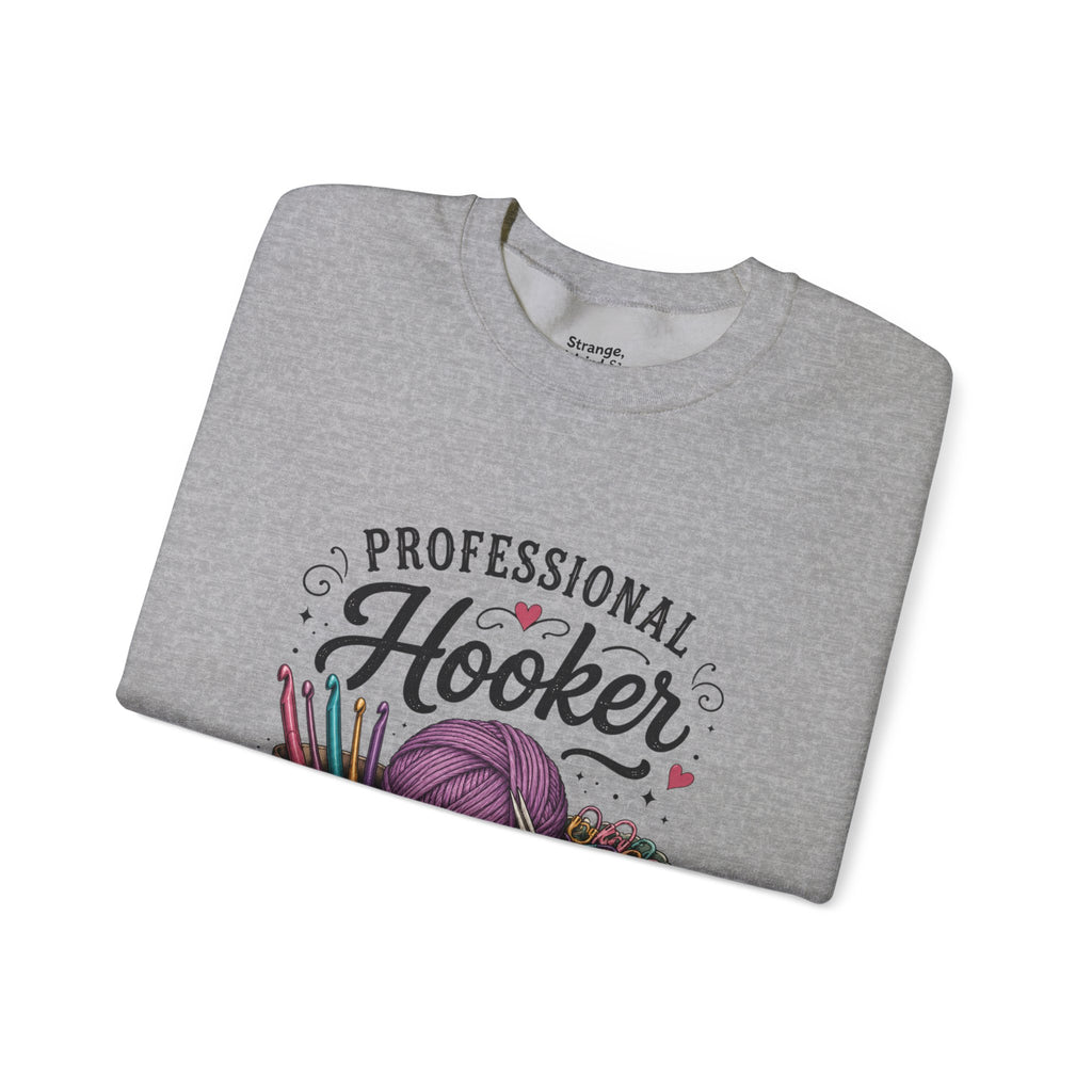 Professional Hooker Crochet  yarn crewneck sweatshirt | crochet hooks, yarn art