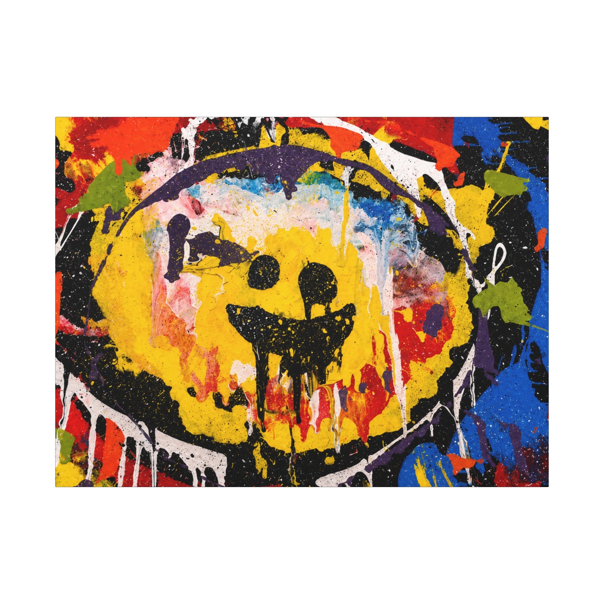 Abstract Graffiti Smile Canvas