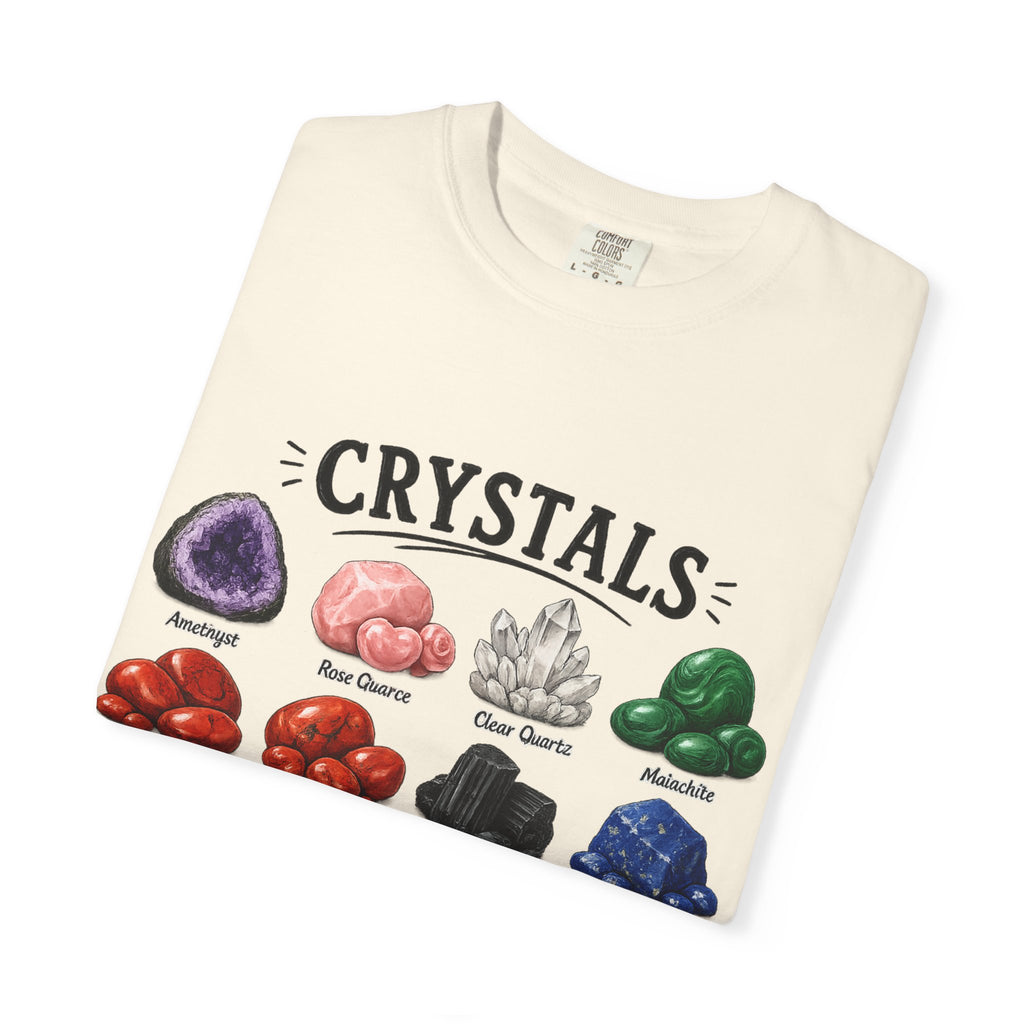 Crystal Guide T-Shirt — Illustrated Gemstone Chart Tee