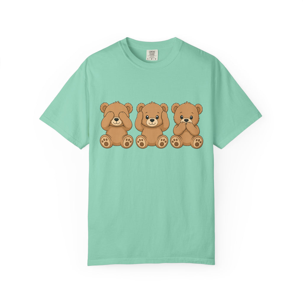 See No Evil Bears T‑Shirt — Cute Three Teddy Design, Cute Animal Tee for Kids & Adults