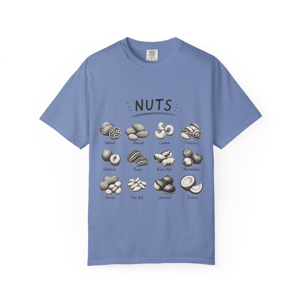Nuts Illustrated T-Shirt — Vintage Botanical Nut Chart Tee