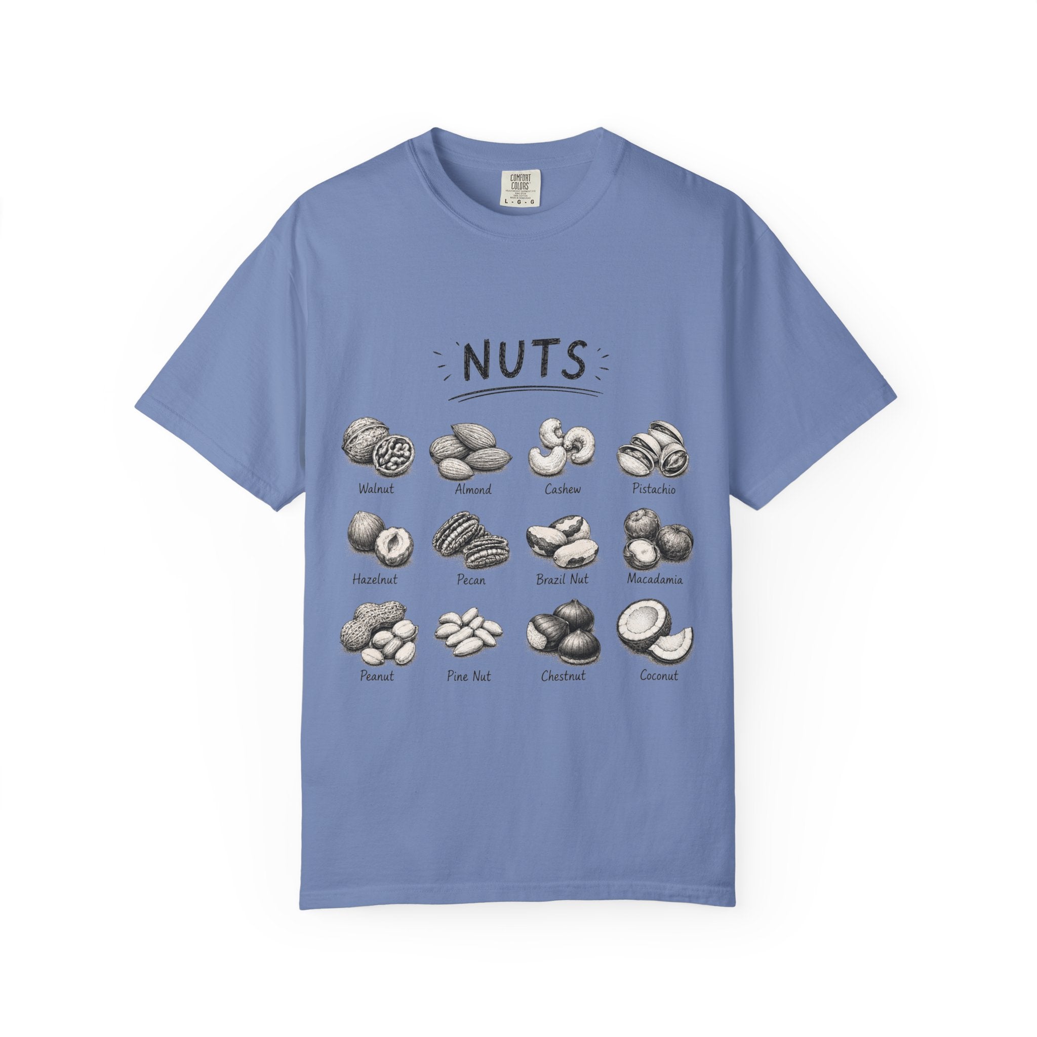 Nuts Illustrated T-Shirt — Vintage Botanical Nut Chart Tee