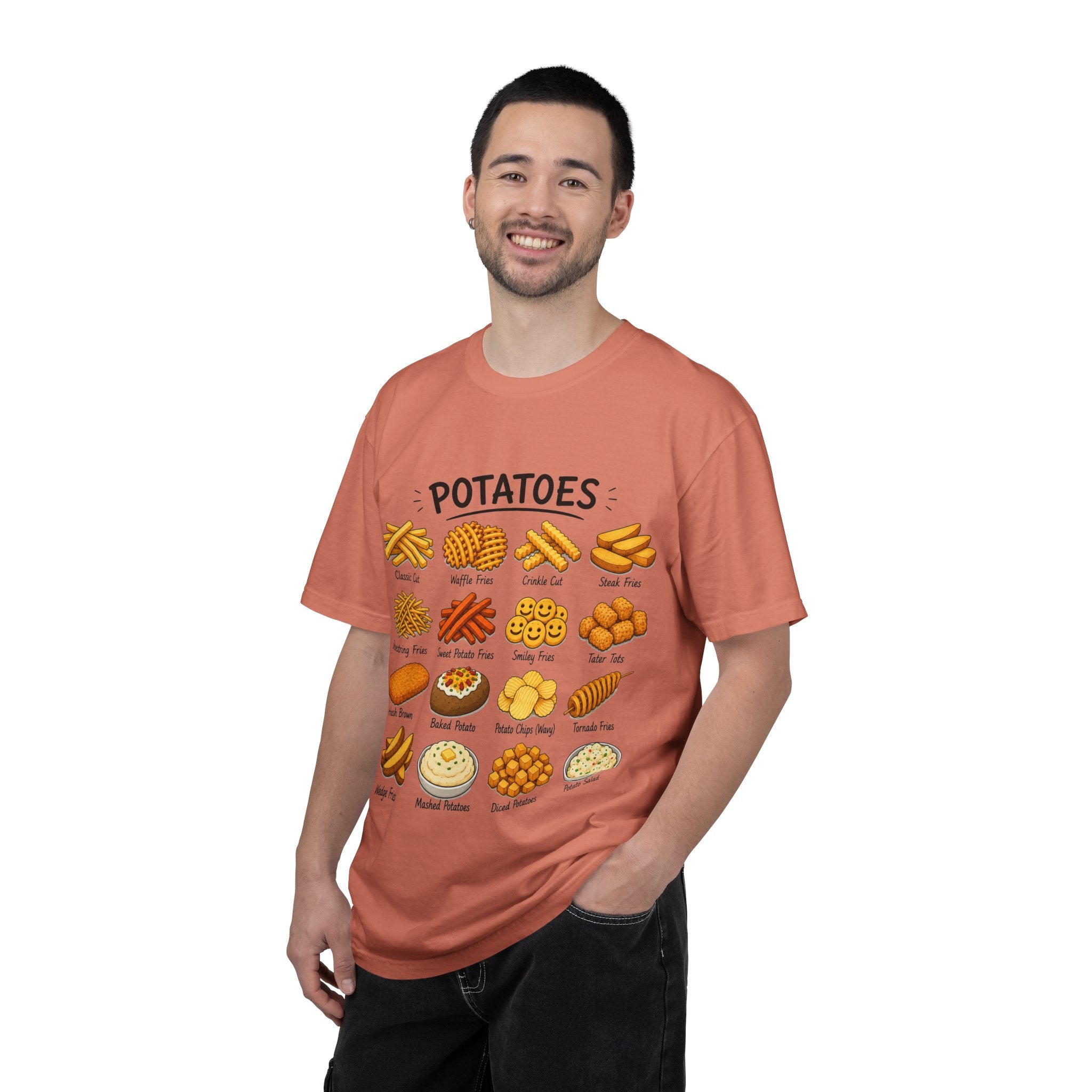 Potato Varieties T-Shirt — Cute Illustrated 'Potatoes' Chart Tee