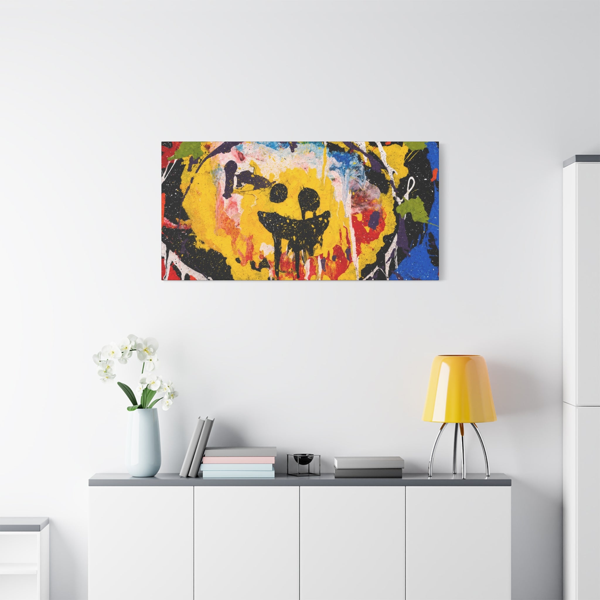 Abstract Graffiti Smile Canvas