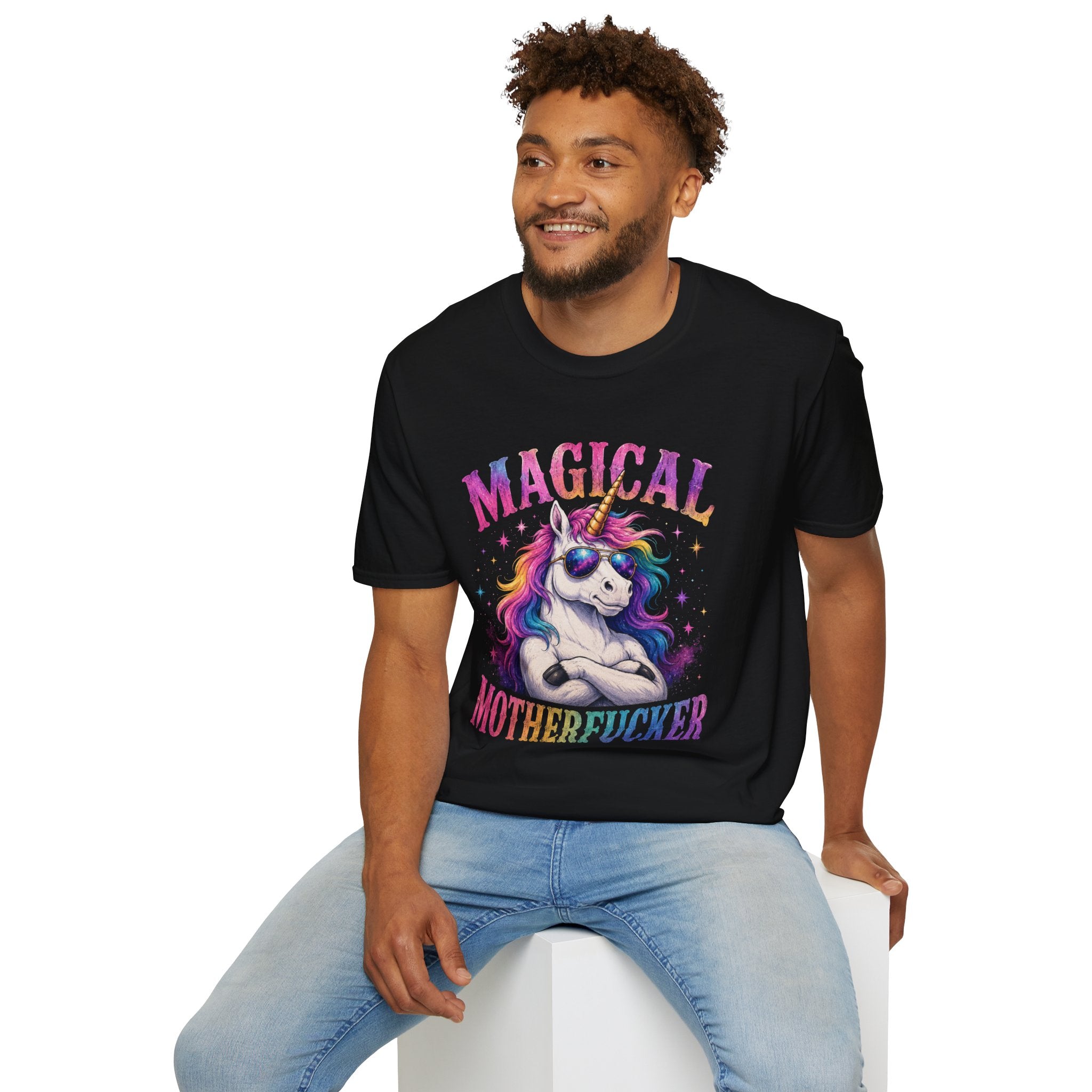 Magical Unicorn T-Shirt — "Magical Motherfucker" Graphic Tee, Colorful Rainbow Unicorn Gift