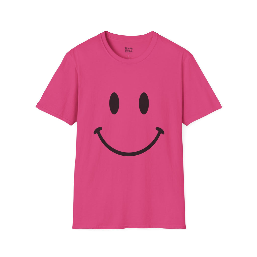 Large Black Smiley Face T-Shirt | Orange Graphic Tee
