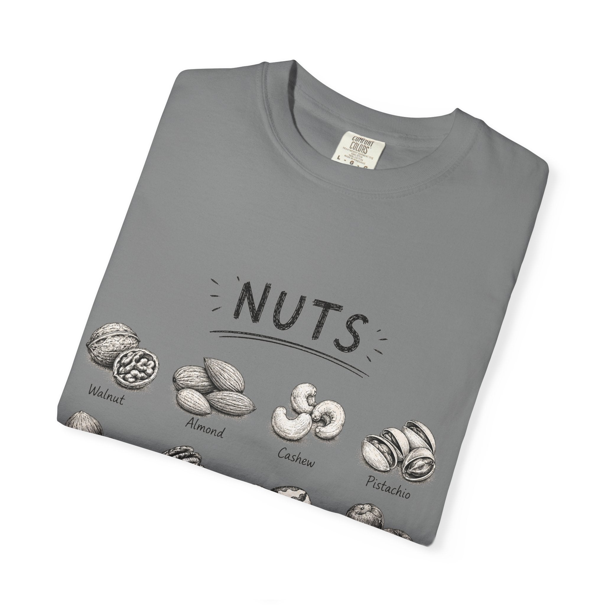 Nuts Illustrated T-Shirt — Vintage Botanical Nut Chart Tee