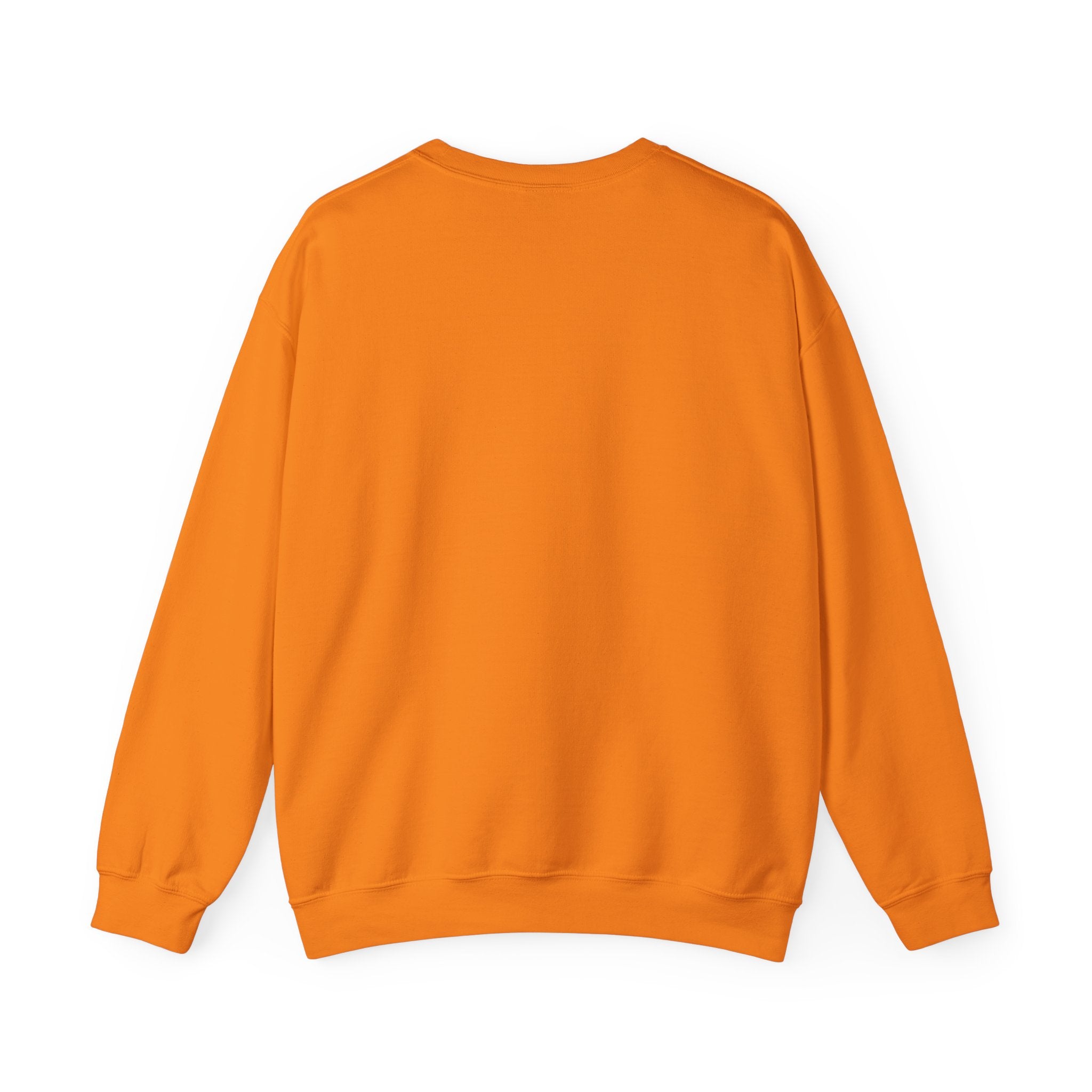 Jack-o'-Lantern Pumpkin Crewneck Sweatshirt — Halloween Orange Pullover