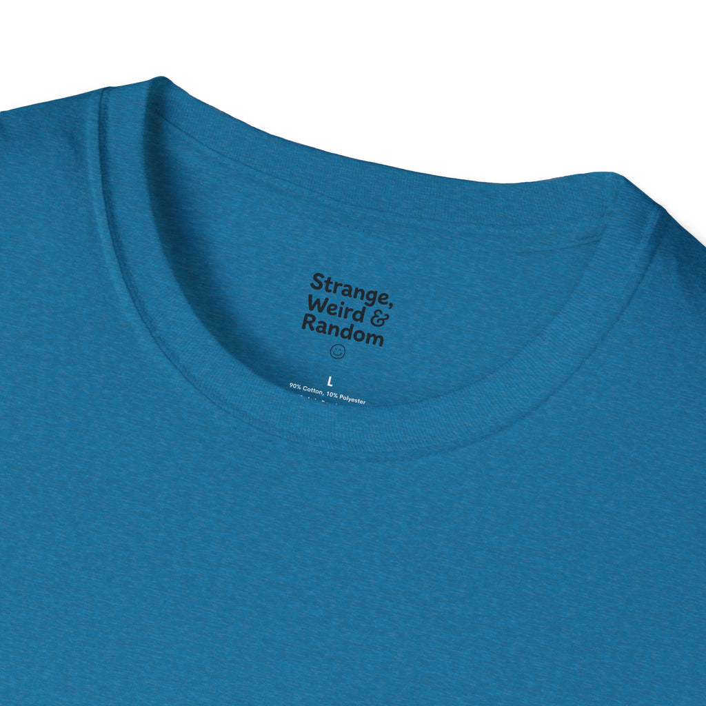 Laugh Don't Panic T-Shirt | Smiley Peace Sign Typography